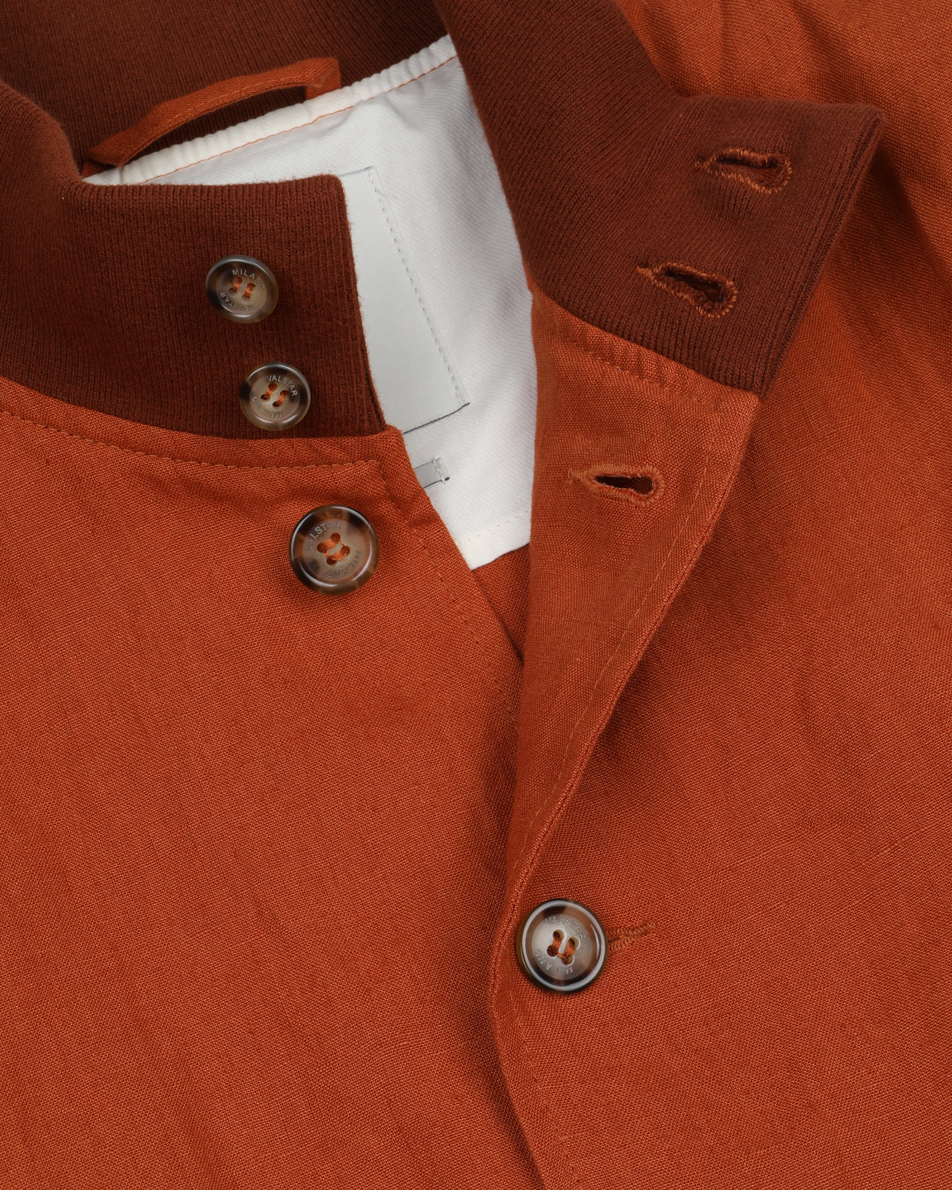 Giubbotto Valstarino in lino, sfoderato. Arancione - Carota