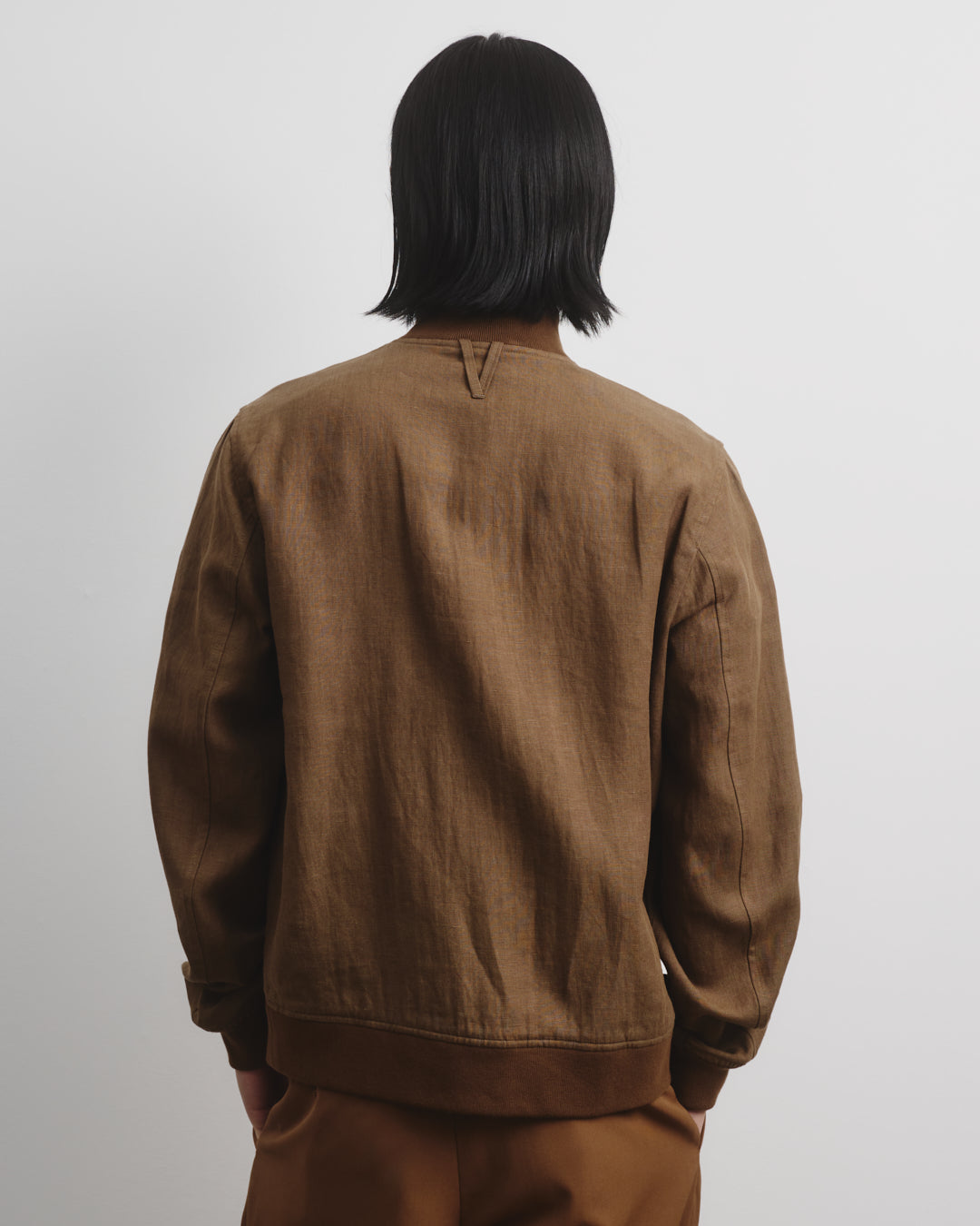 Giubbotto Valstarino in lino, sfoderato. Marrone - Ghianda