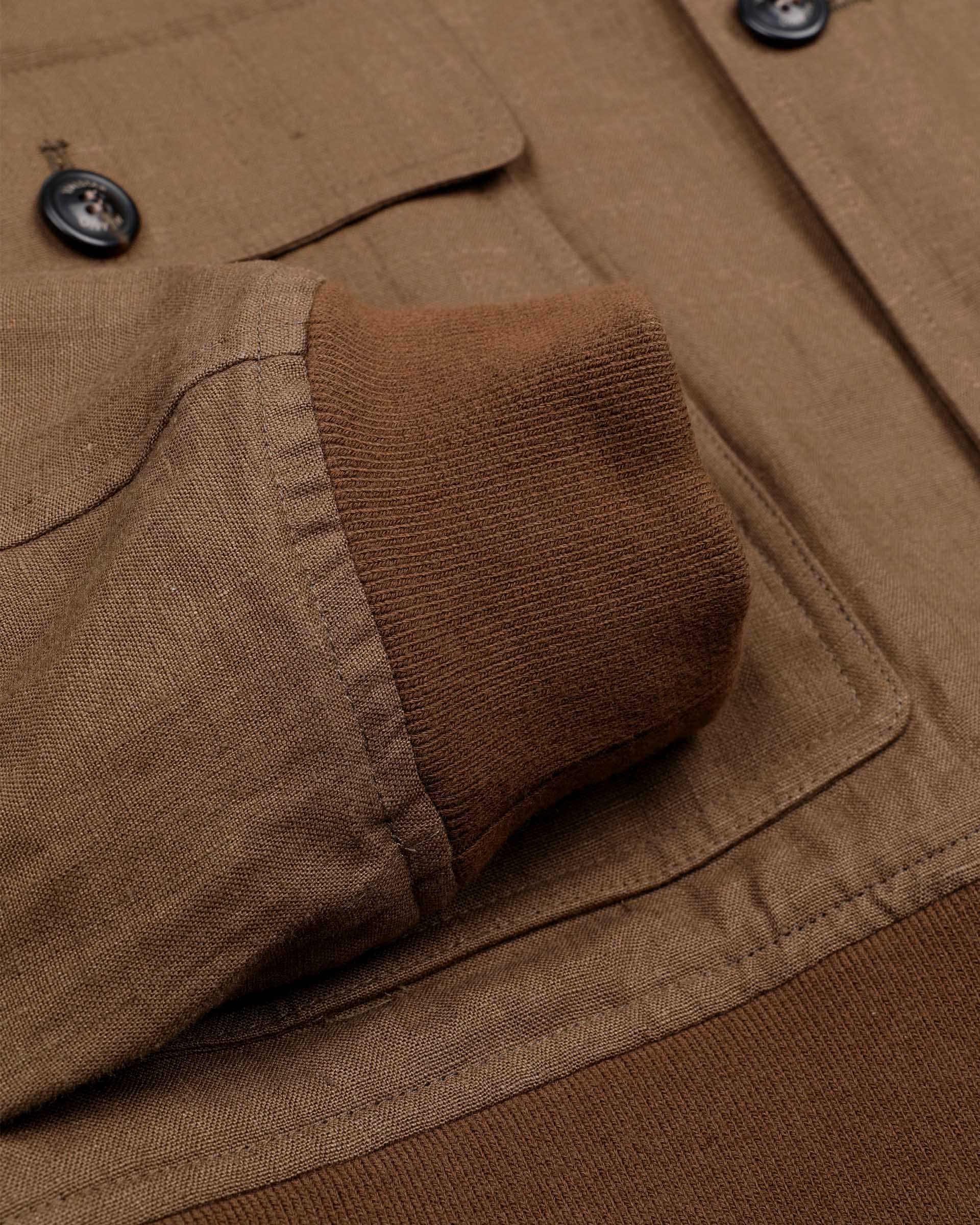 Giubbotto Valstarino in lino, sfoderato. Marrone - Ghianda