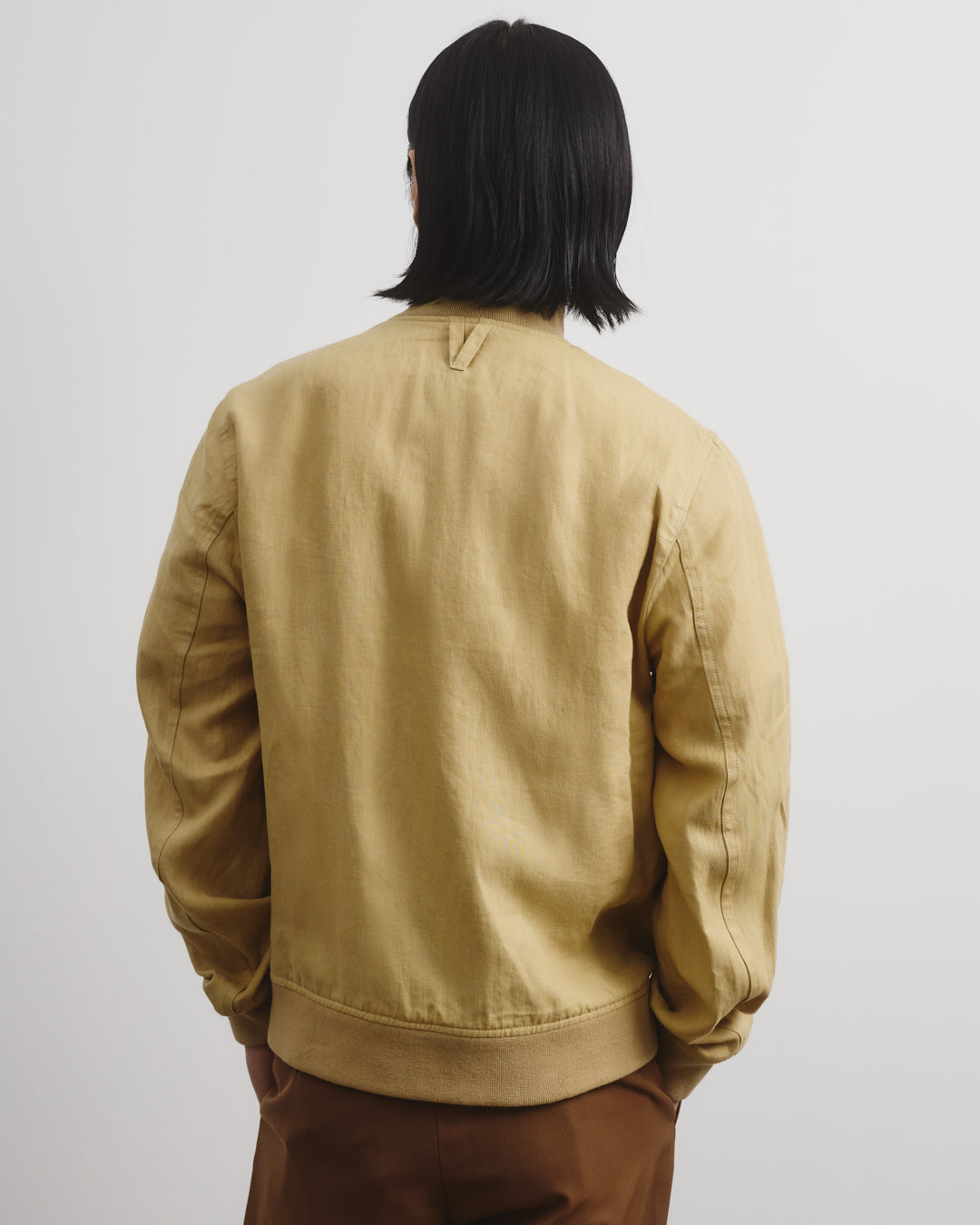 Giubbotto Valstarino in lino, sfoderato. Giallo - Propoli