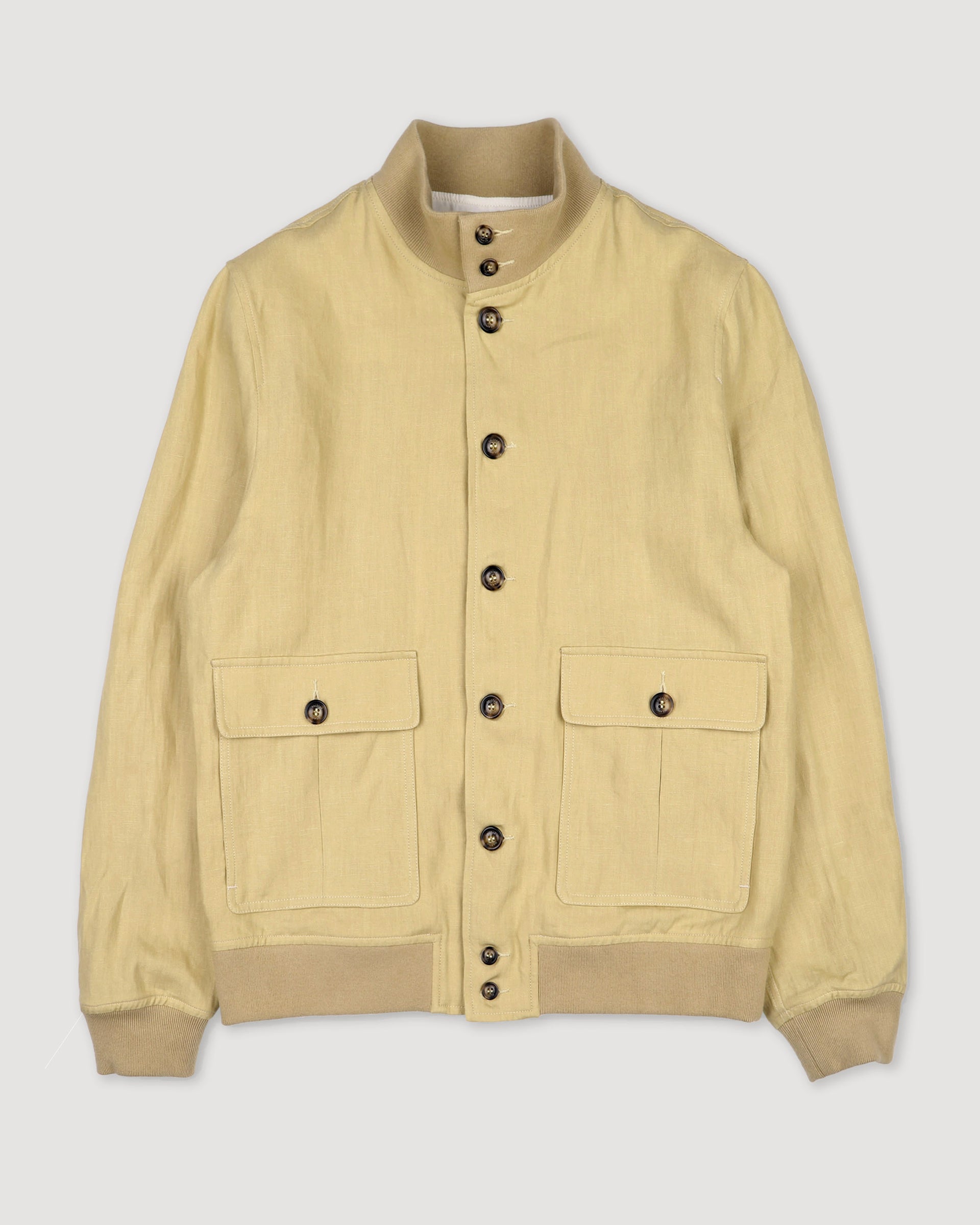 Linen Valstarino jacket, unlined. Yellow - Propoli