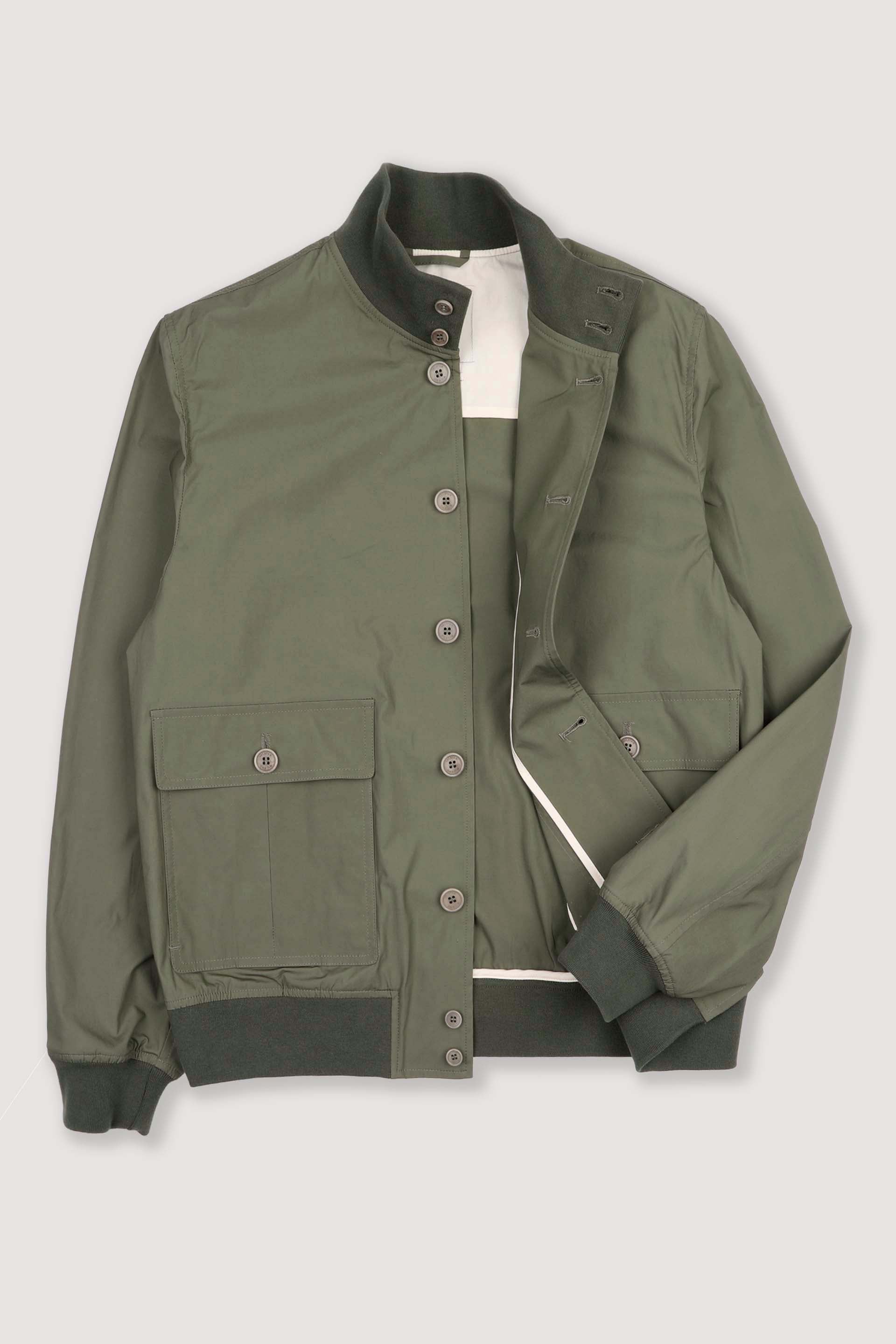 VALSTARINO カーキ ジャケット Unlined Valstarino in stretch cotton poplin - Frantoio