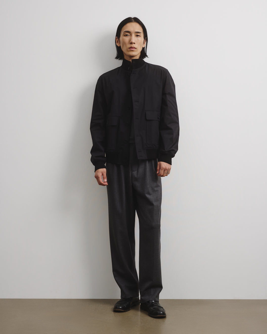 Giubbotto Valstarino in popeline stretch, sfoderato. - Black