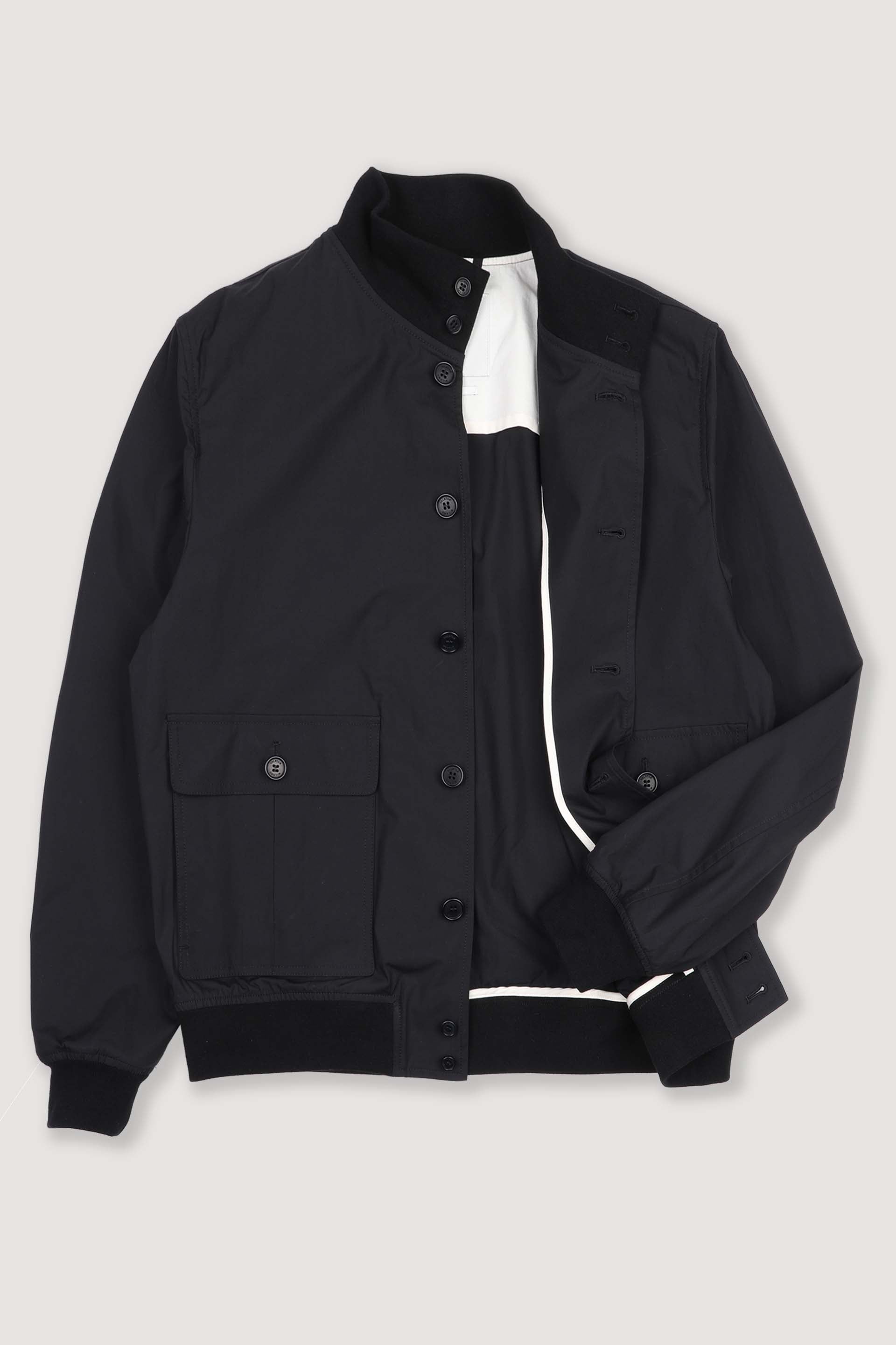 Giubbotto Valstarino in popeline stretch, sfoderato. - Black