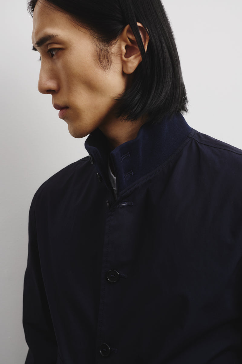 Giubbotto Valstarino in popeline stretch, sfoderato. - Navy blue