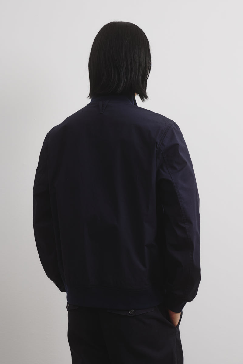 Giubbotto Valstarino in popeline stretch, sfoderato. - Navy blue