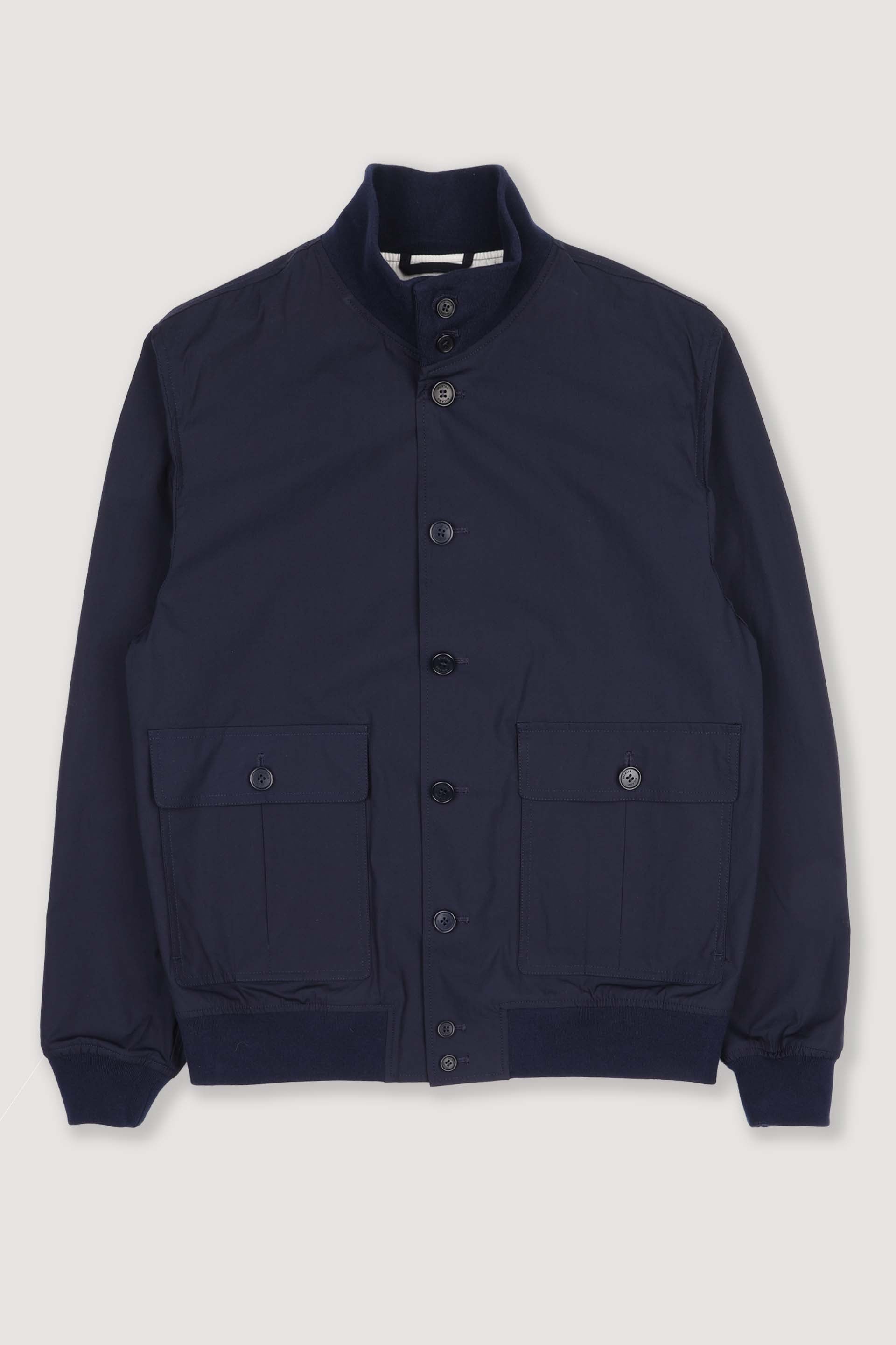 Giubbotto Valstarino in popeline stretch, sfoderato. - Navy blue