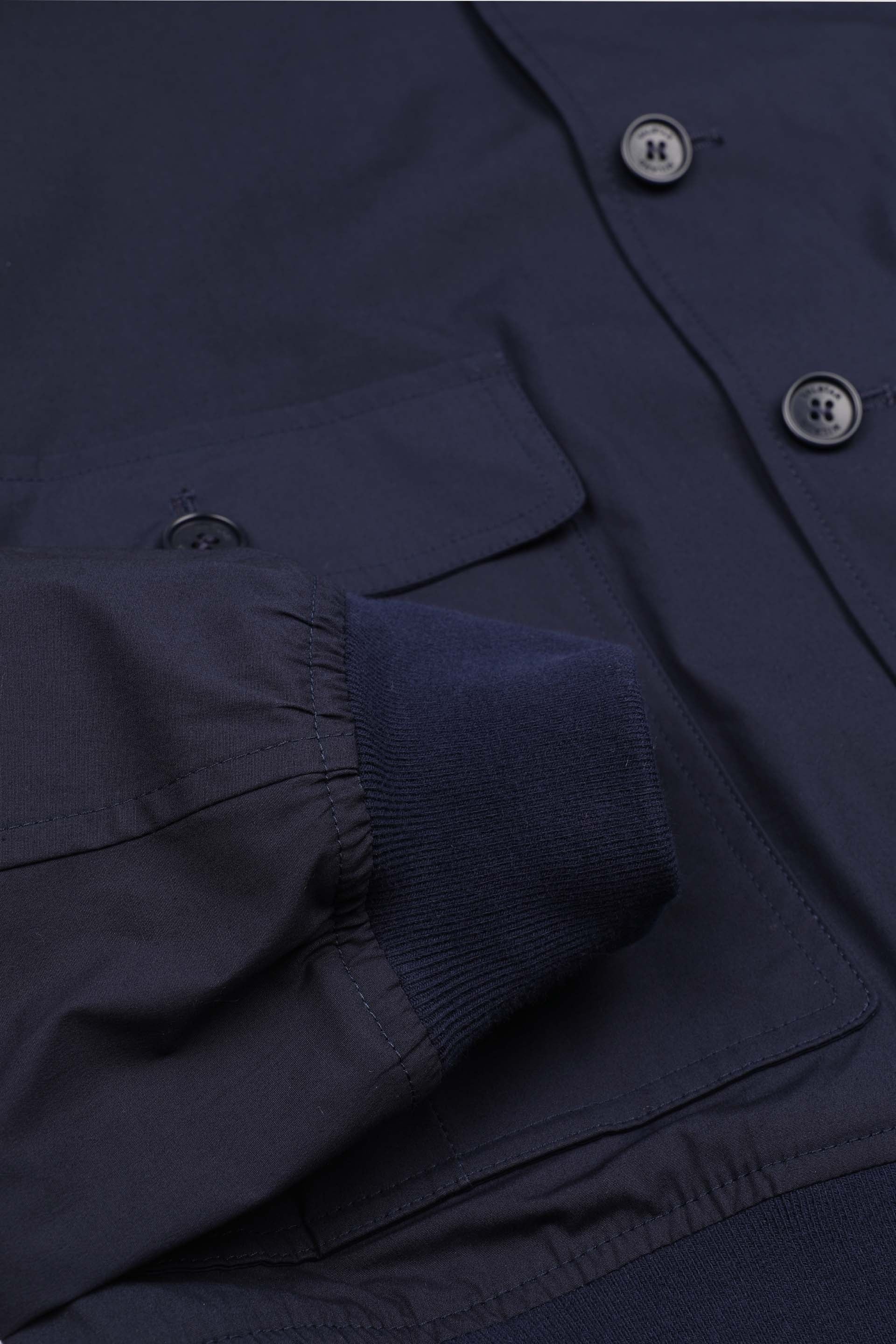 Giubbotto Valstarino in popeline stretch, sfoderato. - Navy blue