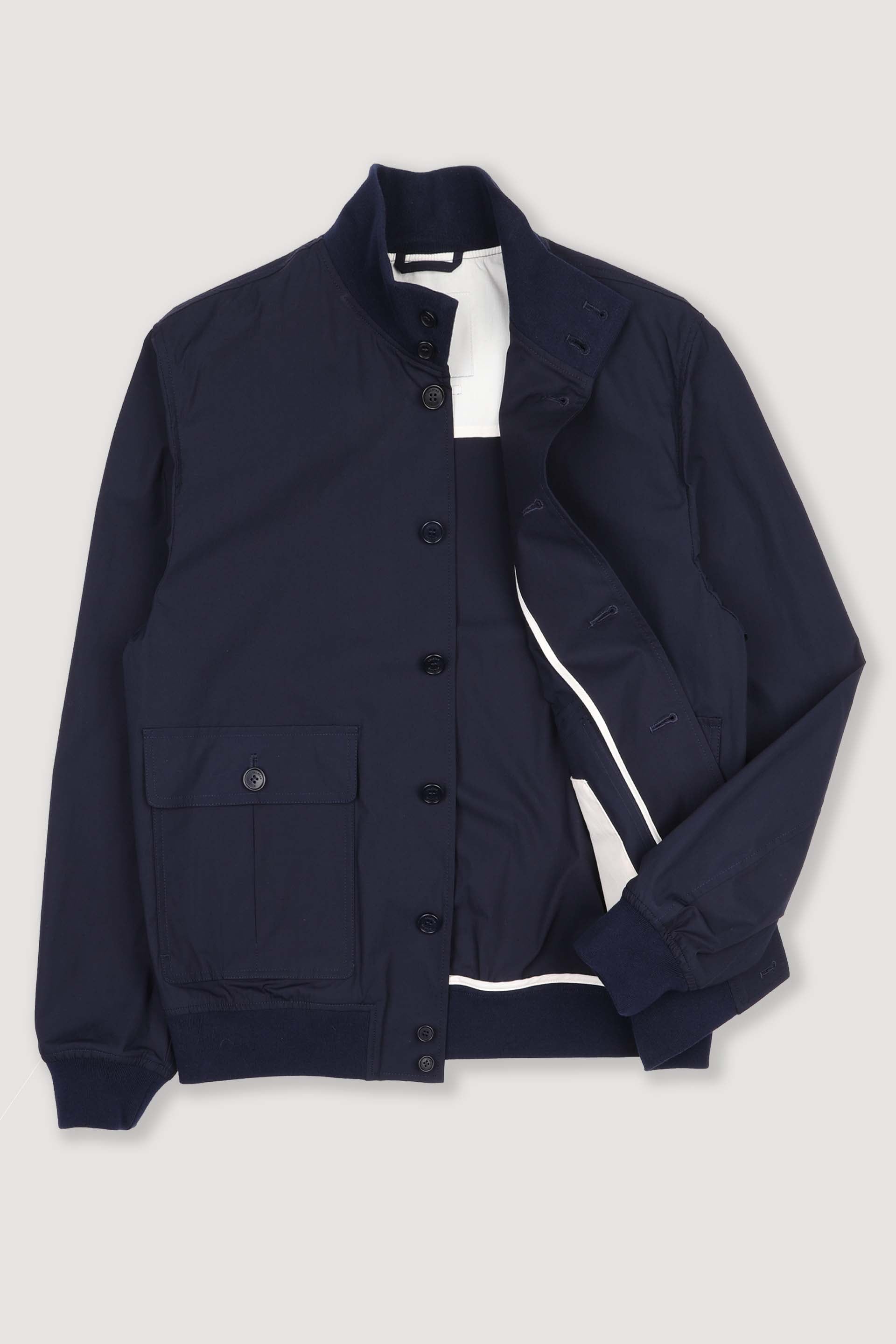 Giubbotto Valstarino in popeline stretch, sfoderato. - Navy blue