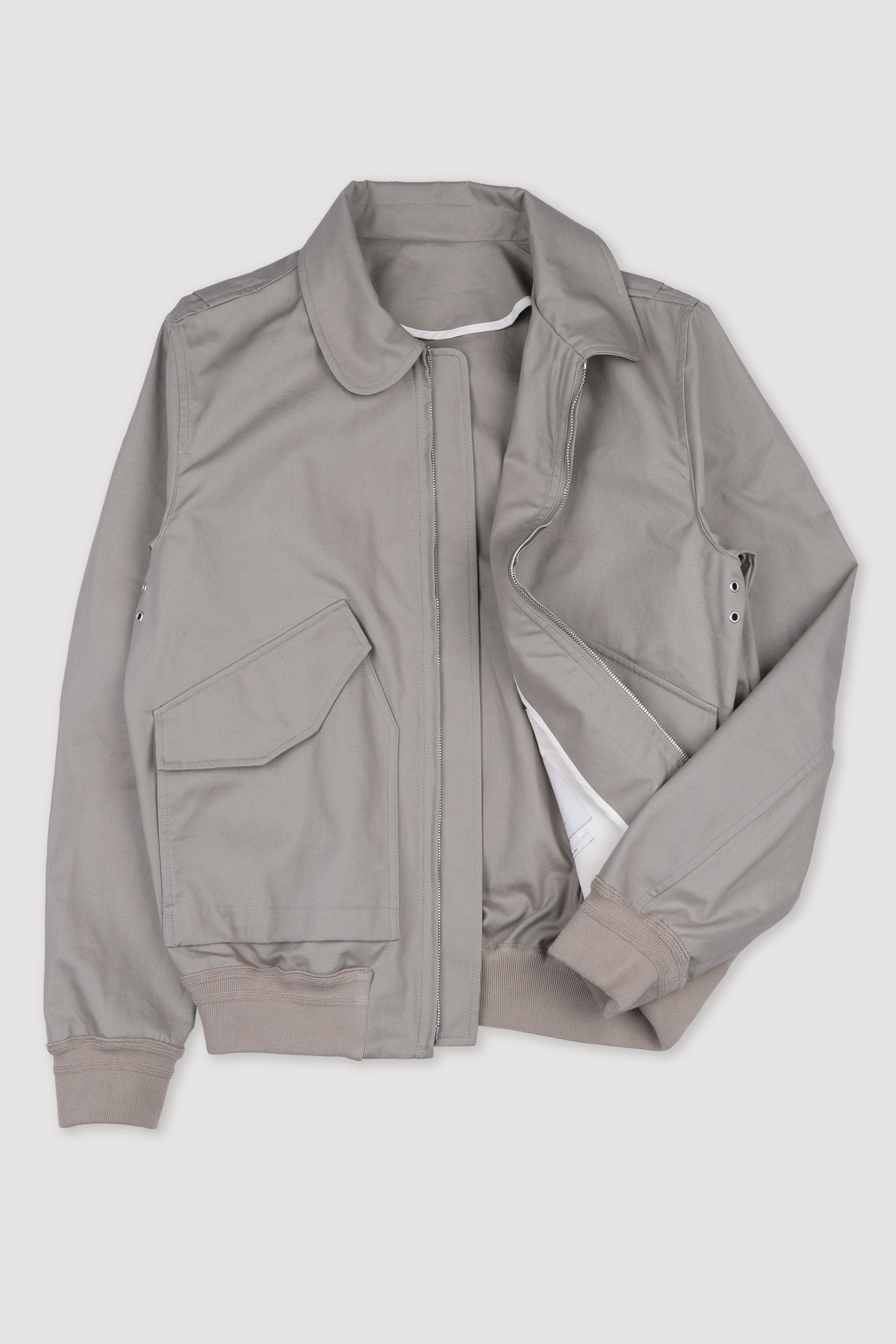 Flight jacket Victor in canvas di cotone water repellent, sfoderata. Beige - Malto