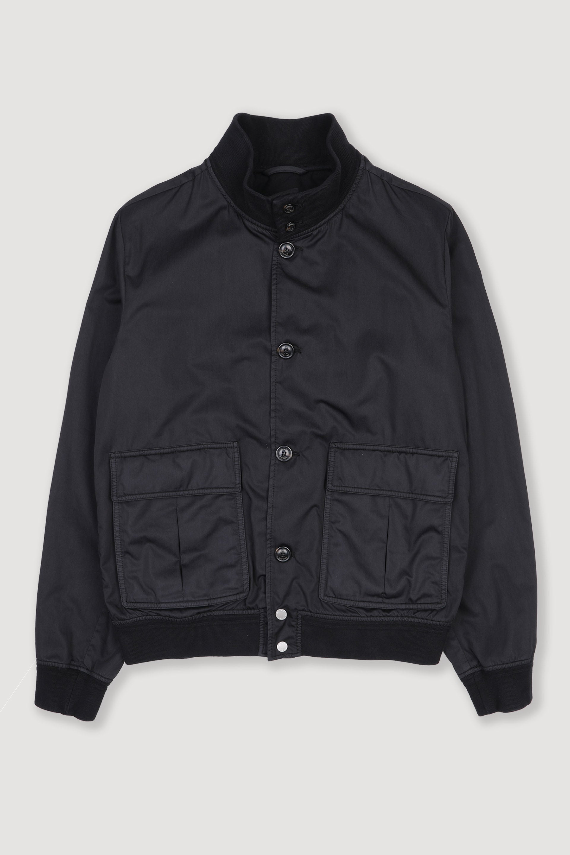 Giubbotto Valstarino in cotone-nylon sfoderato. - Nero scarico