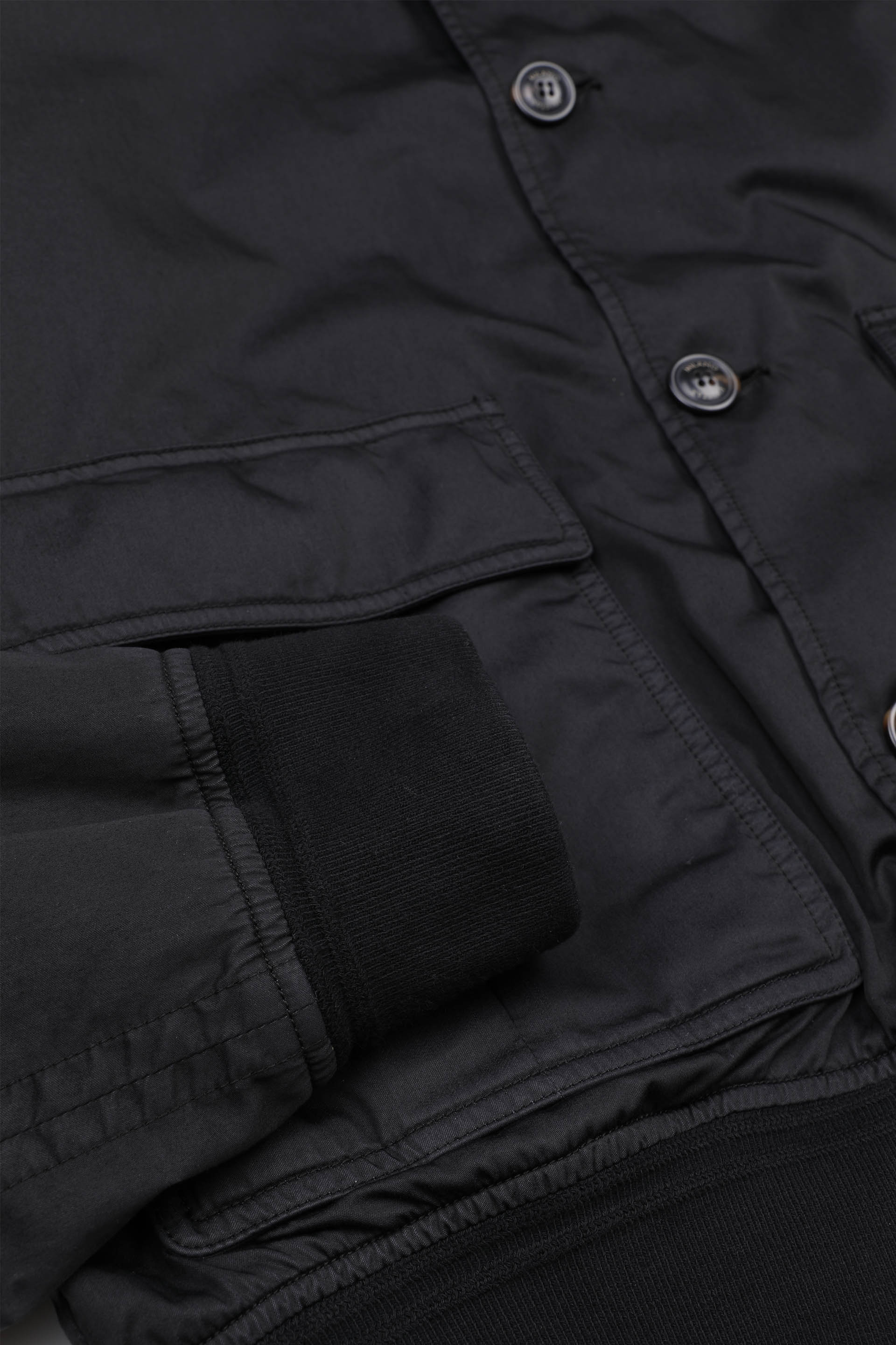 Giubbotto Valstarino in cotone-nylon sfoderato. - Nero scarico