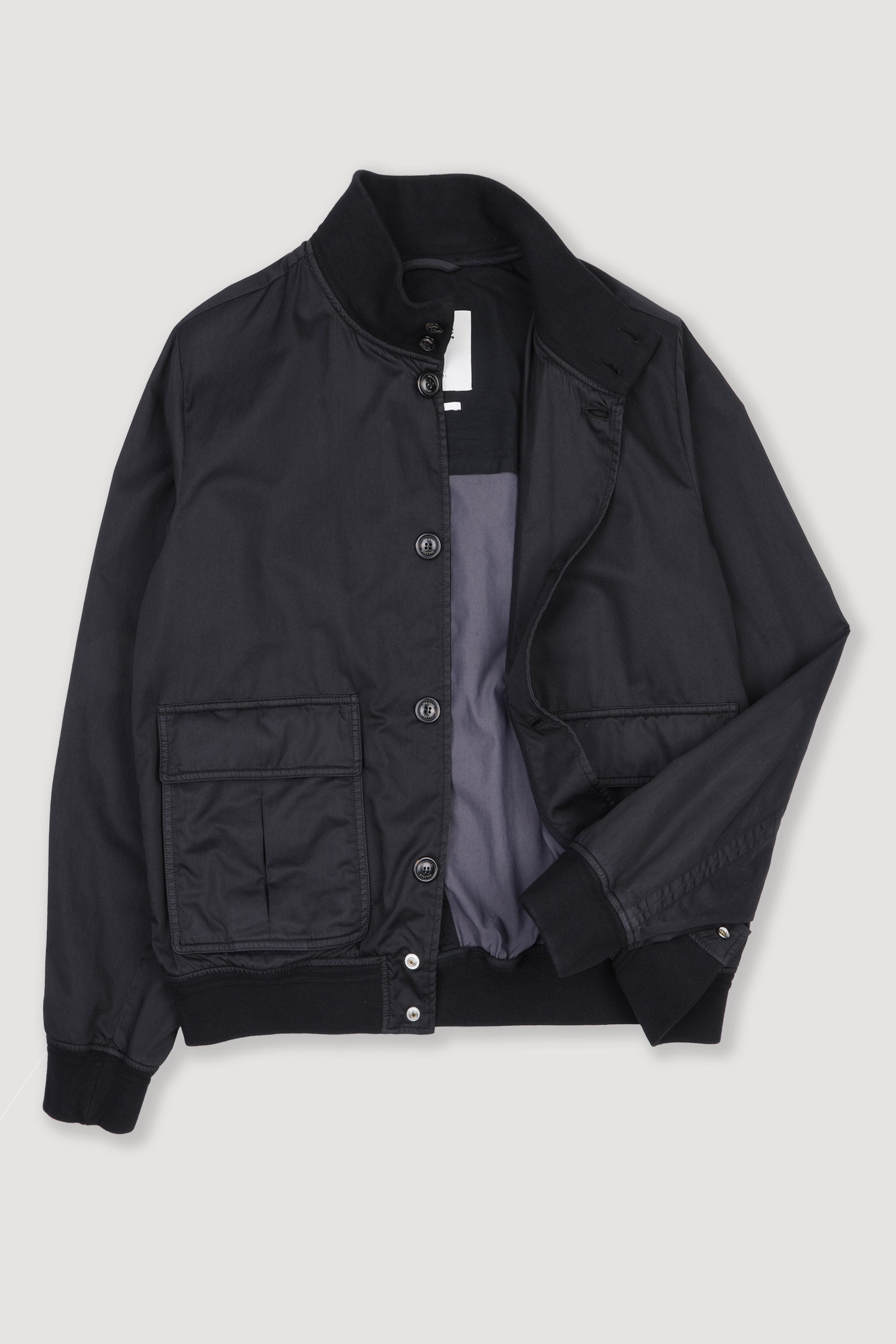 Giubbotto Valstarino in cotone-nylon sfoderato. - Nero scarico