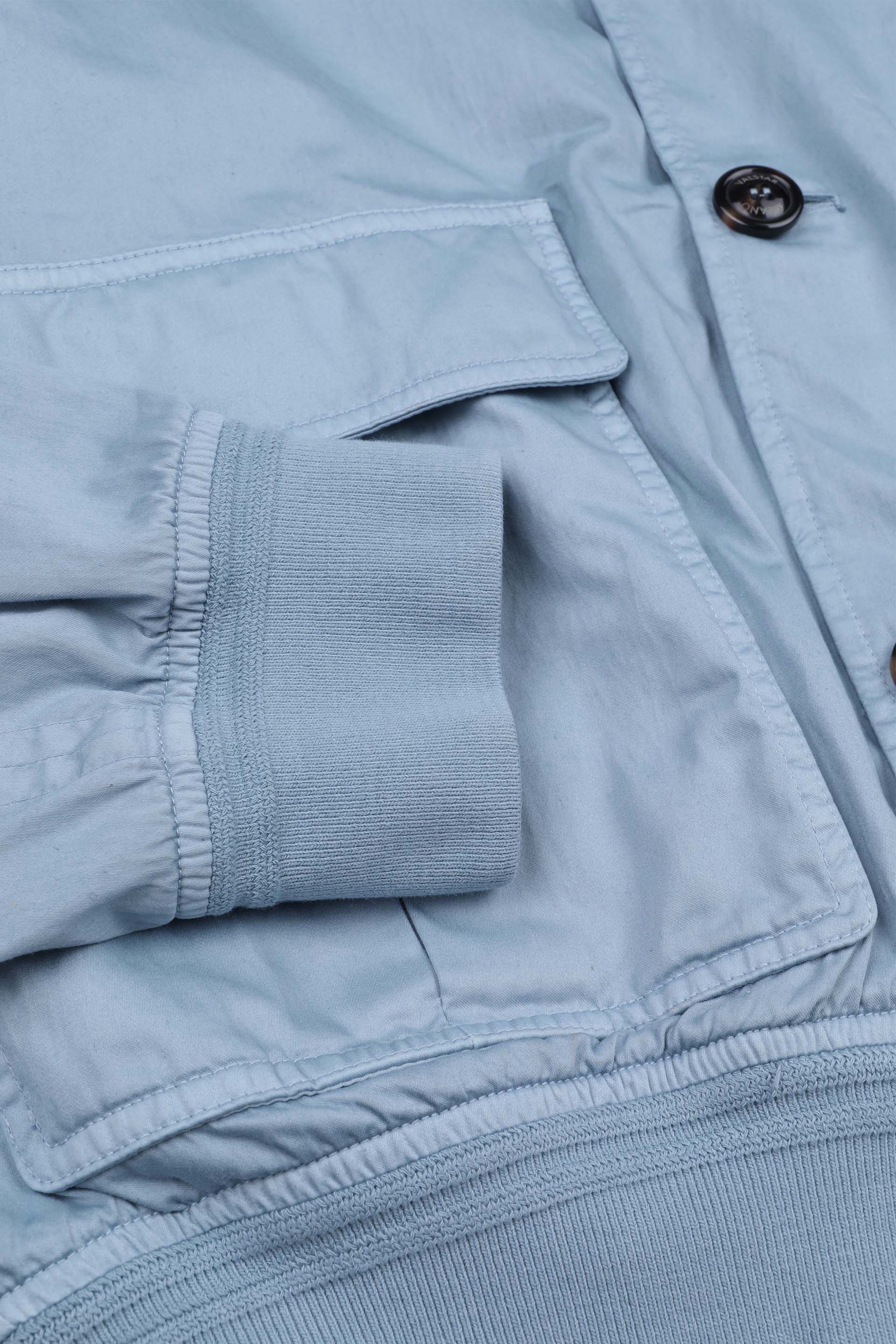Unlined Valstarino jacket in cotton-nylon fabric. Light blue - Aviator