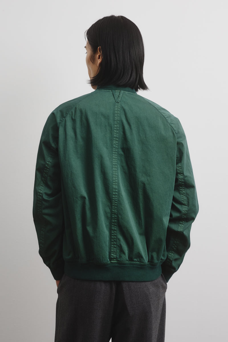Unlined Valstarino jacket in cotton-nylon fabric. Green