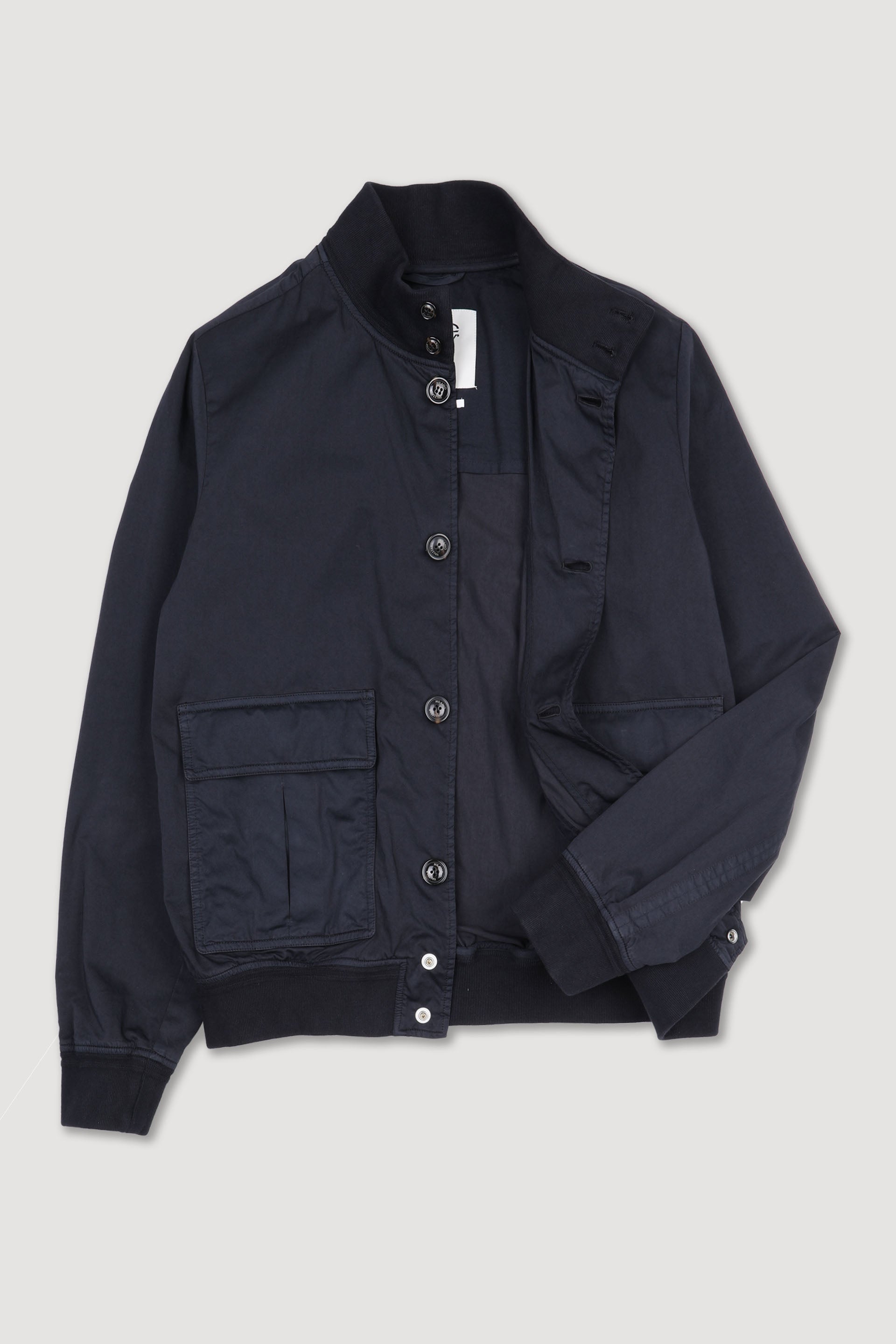 Giubbotto Valstarino in cotone-nylon sfoderato. - Navy blue