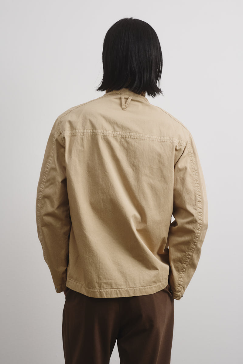 Coach jacket Ted in cotone-nylon, sfoderata. Beige - Sable