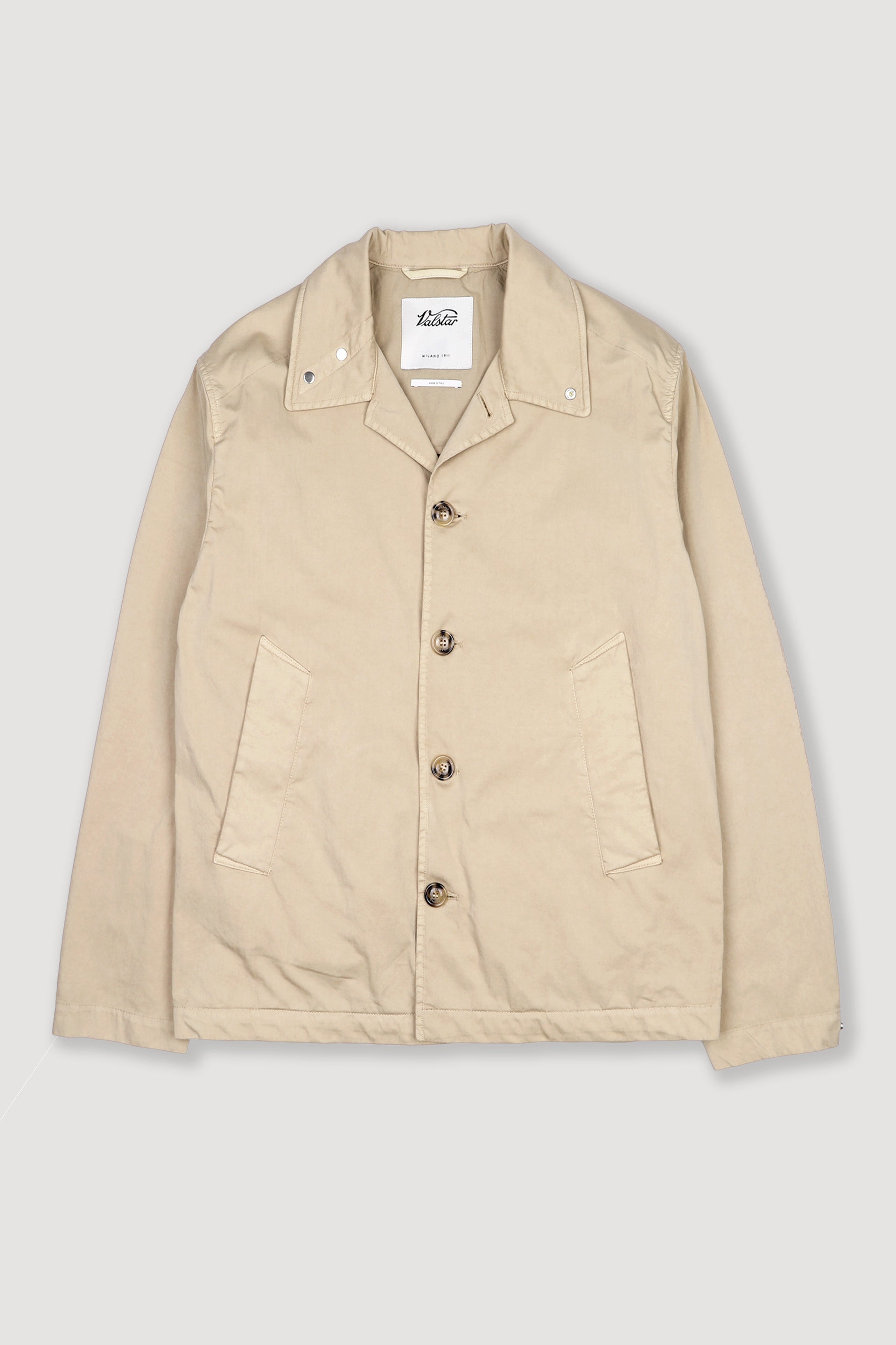 Coach jacket Ted in cotone-nylon, sfoderata. Beige - Sable