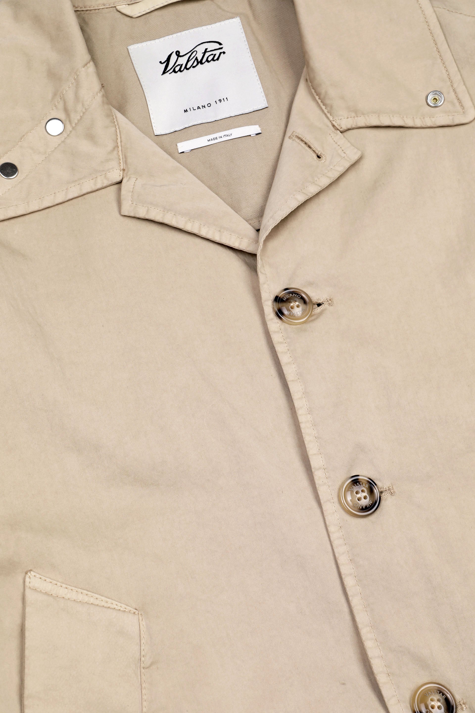 Coach jacket Ted in cotone-nylon, sfoderata. Beige - Sable