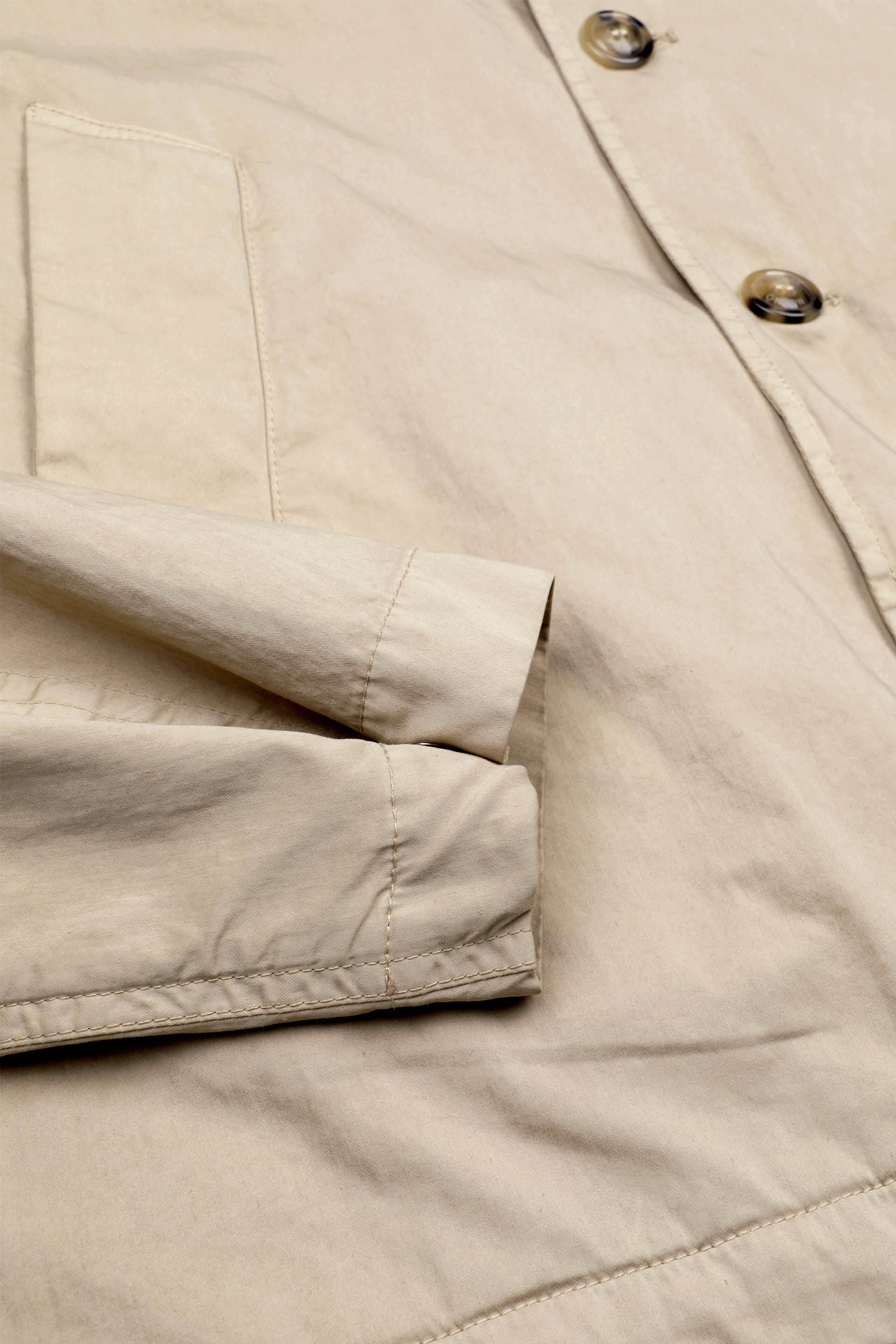 Coach jacket Ted in cotone-nylon, sfoderata. Beige - Sable