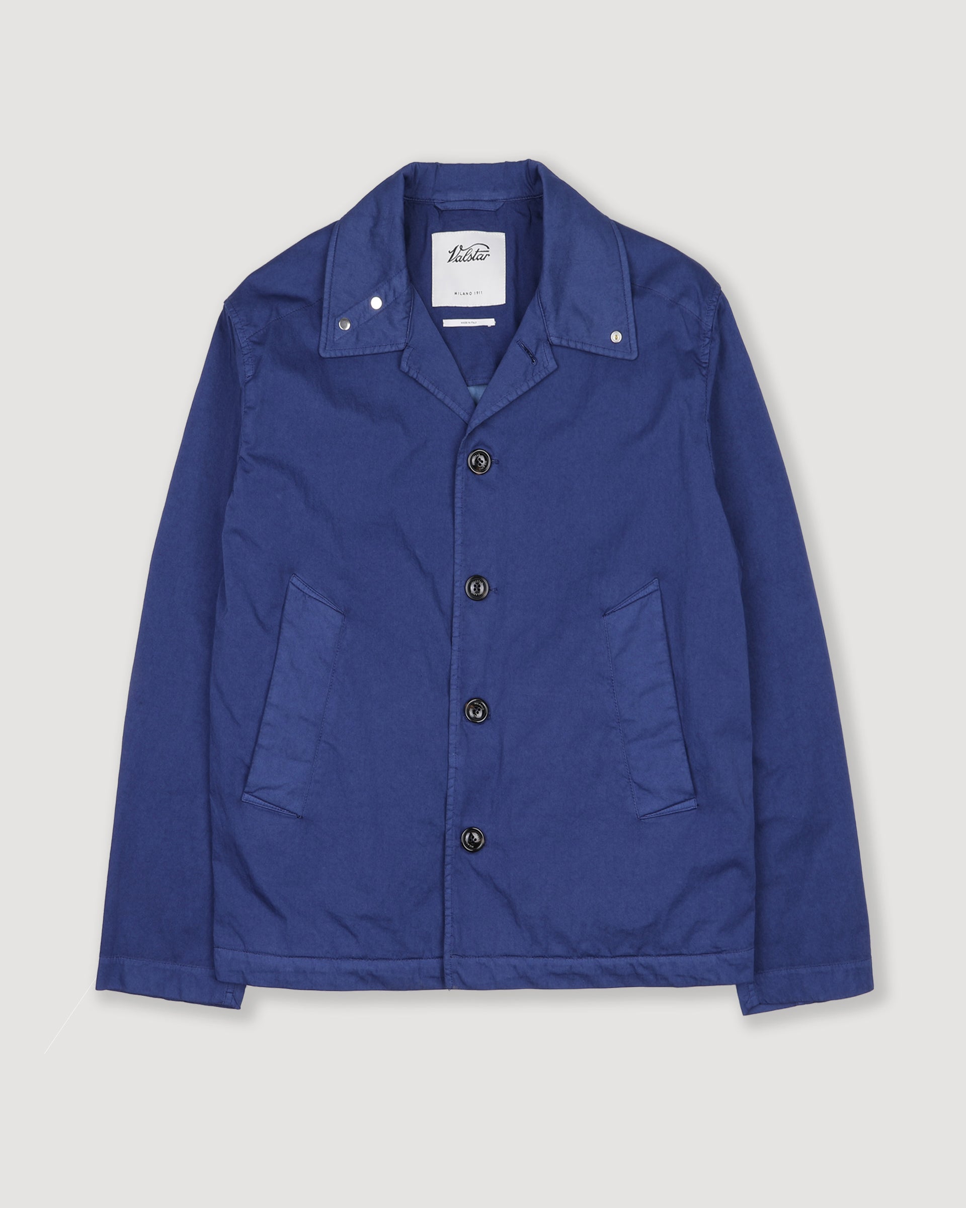 Coach jacket Ted in cotone-nylon, sfoderata. Blu - Nautico