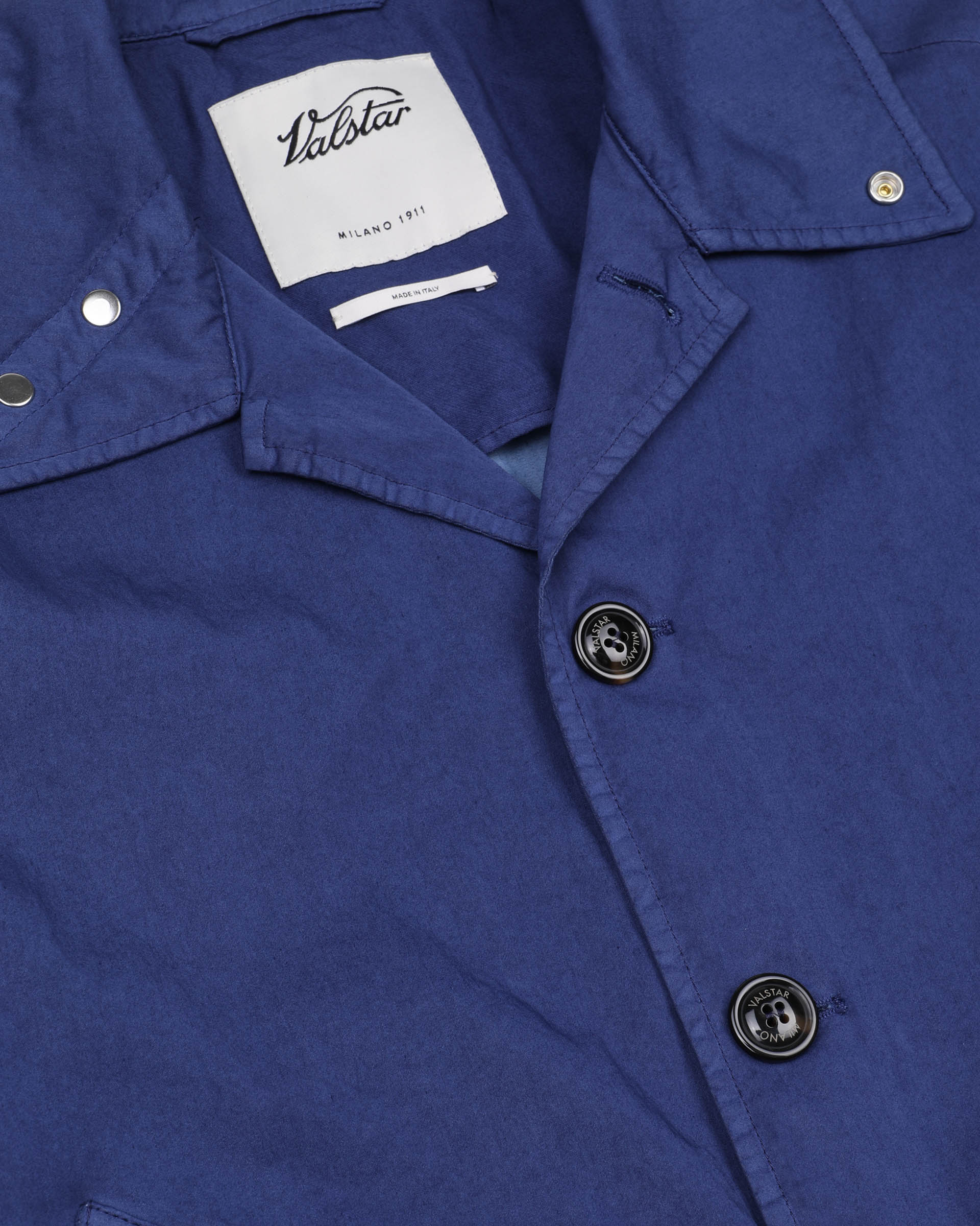 Coach jacket Ted in cotone-nylon, sfoderata. Blu - Nautico