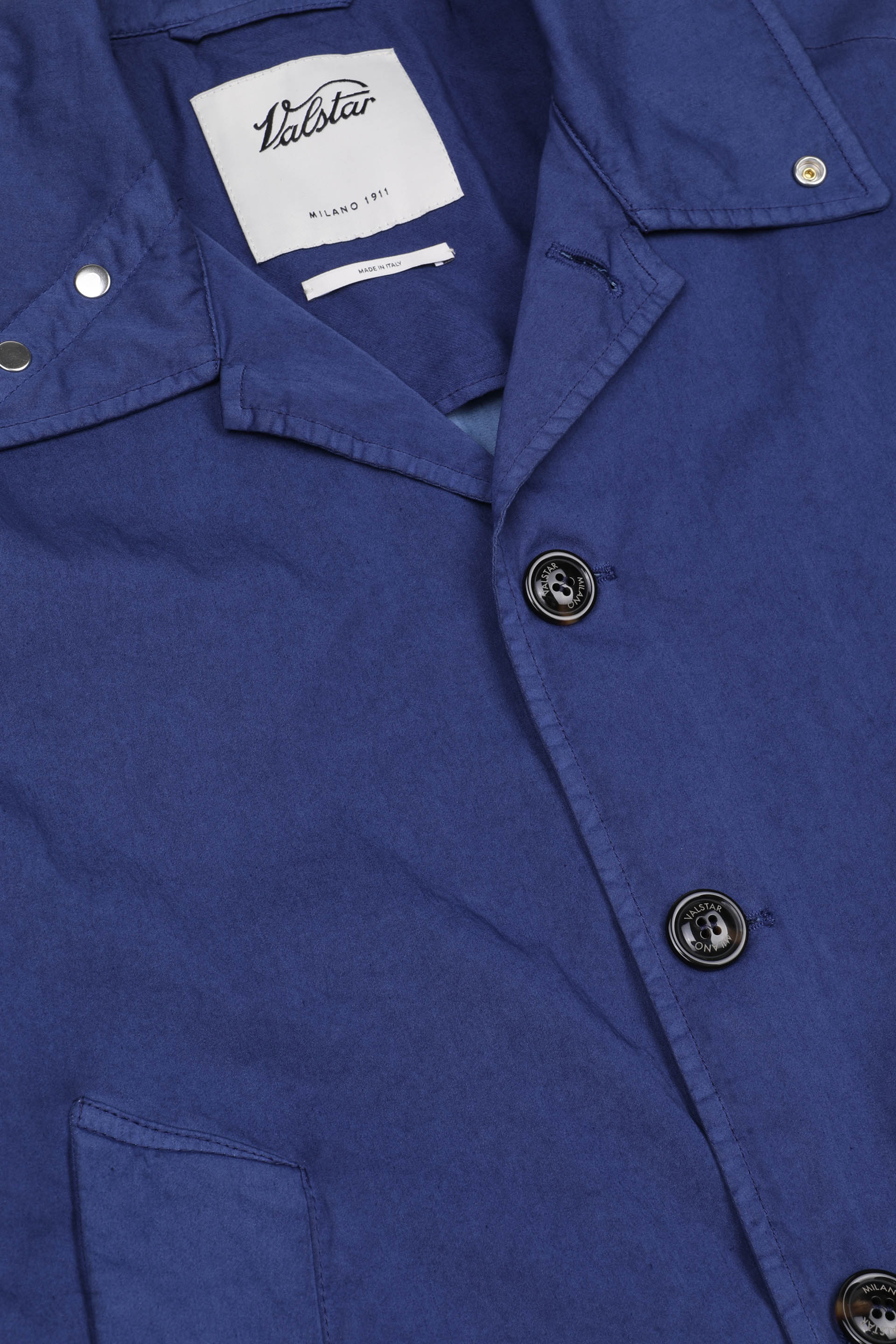 Coach jacket Ted in cotone-nylon, sfoderata. Blu - Nautico