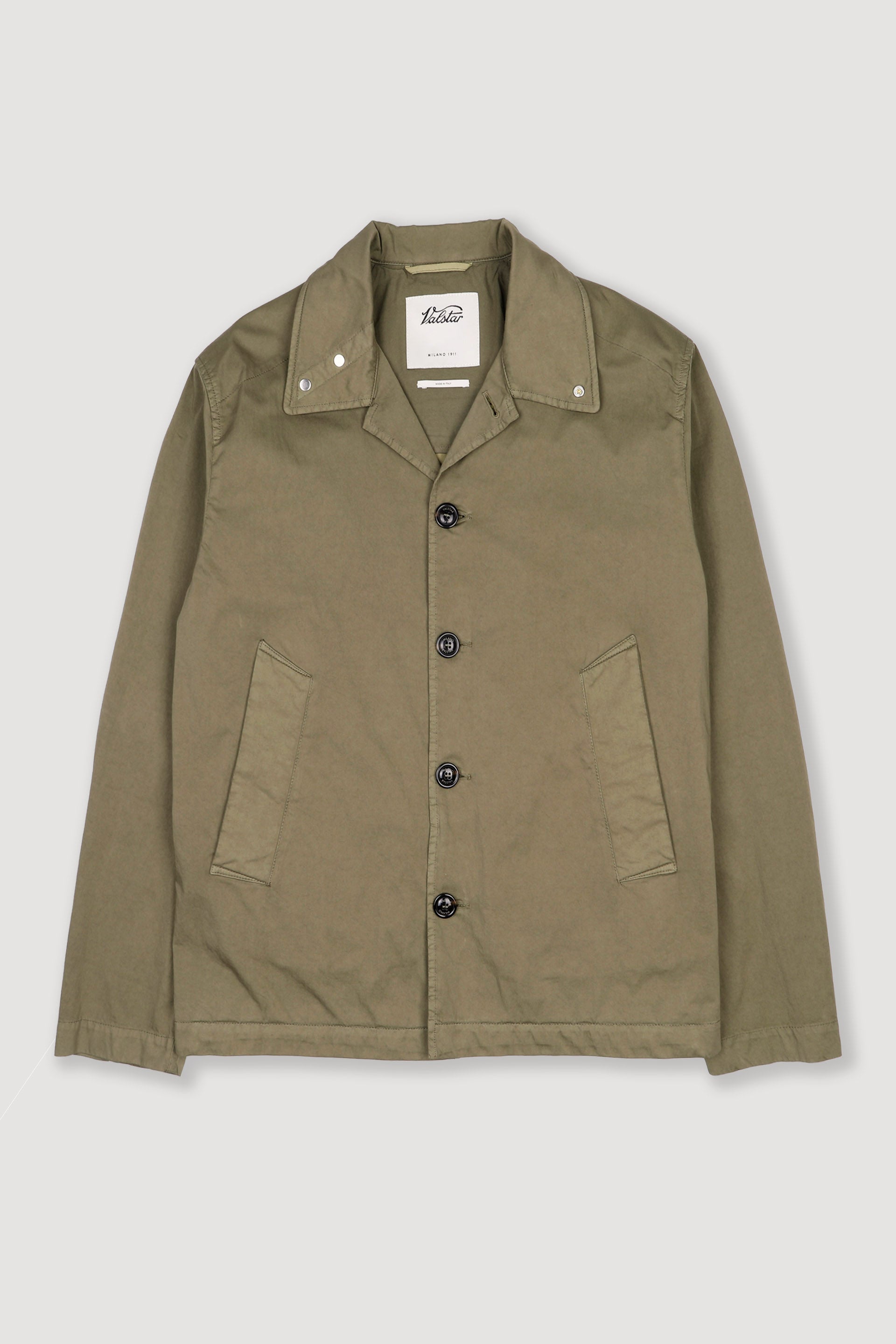 Coach jacket Ted in cotone-nylon, sfoderata. Verde - Soldier