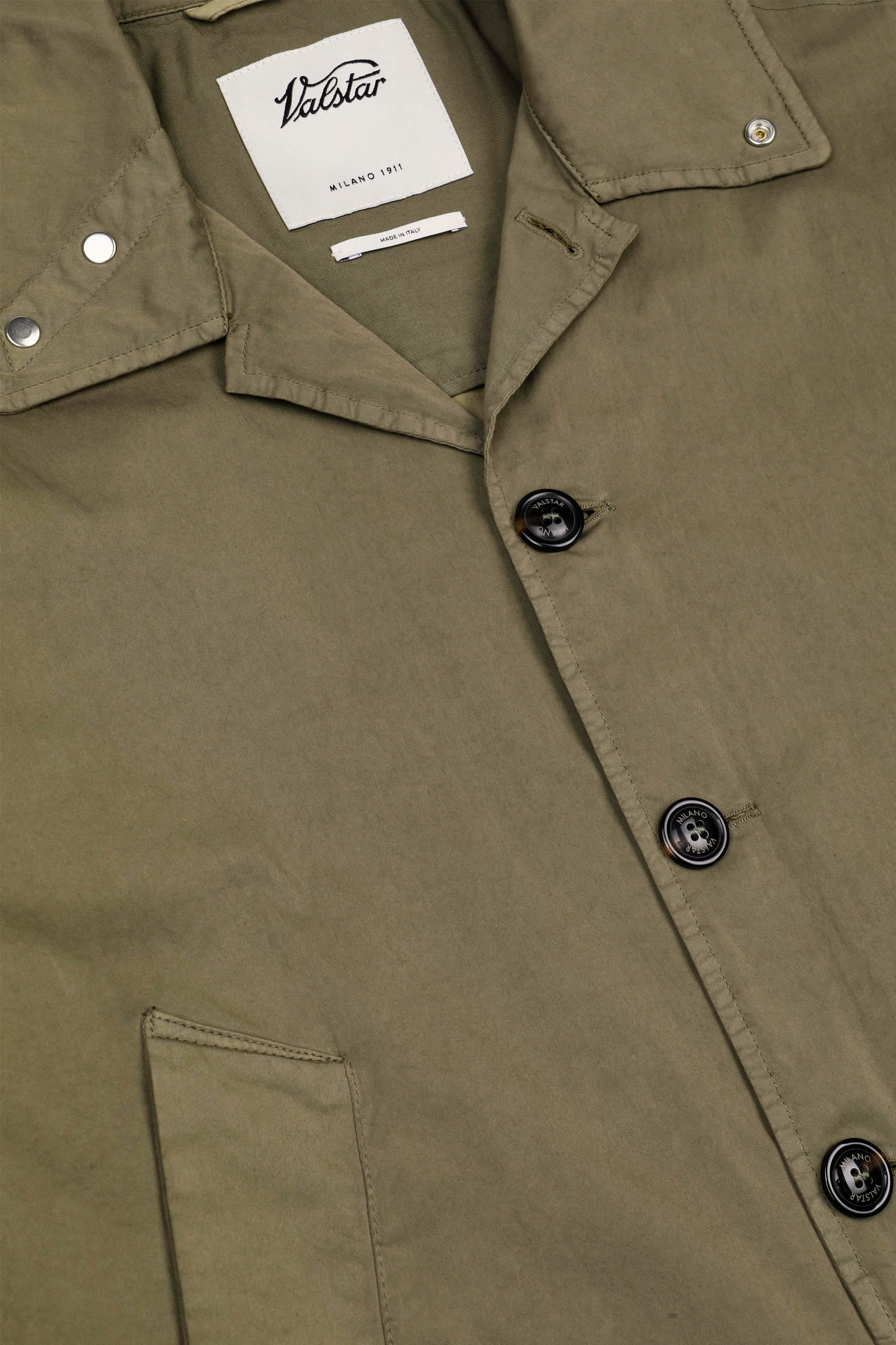 Coach jacket Ted in cotone-nylon, sfoderata. Verde - Soldier