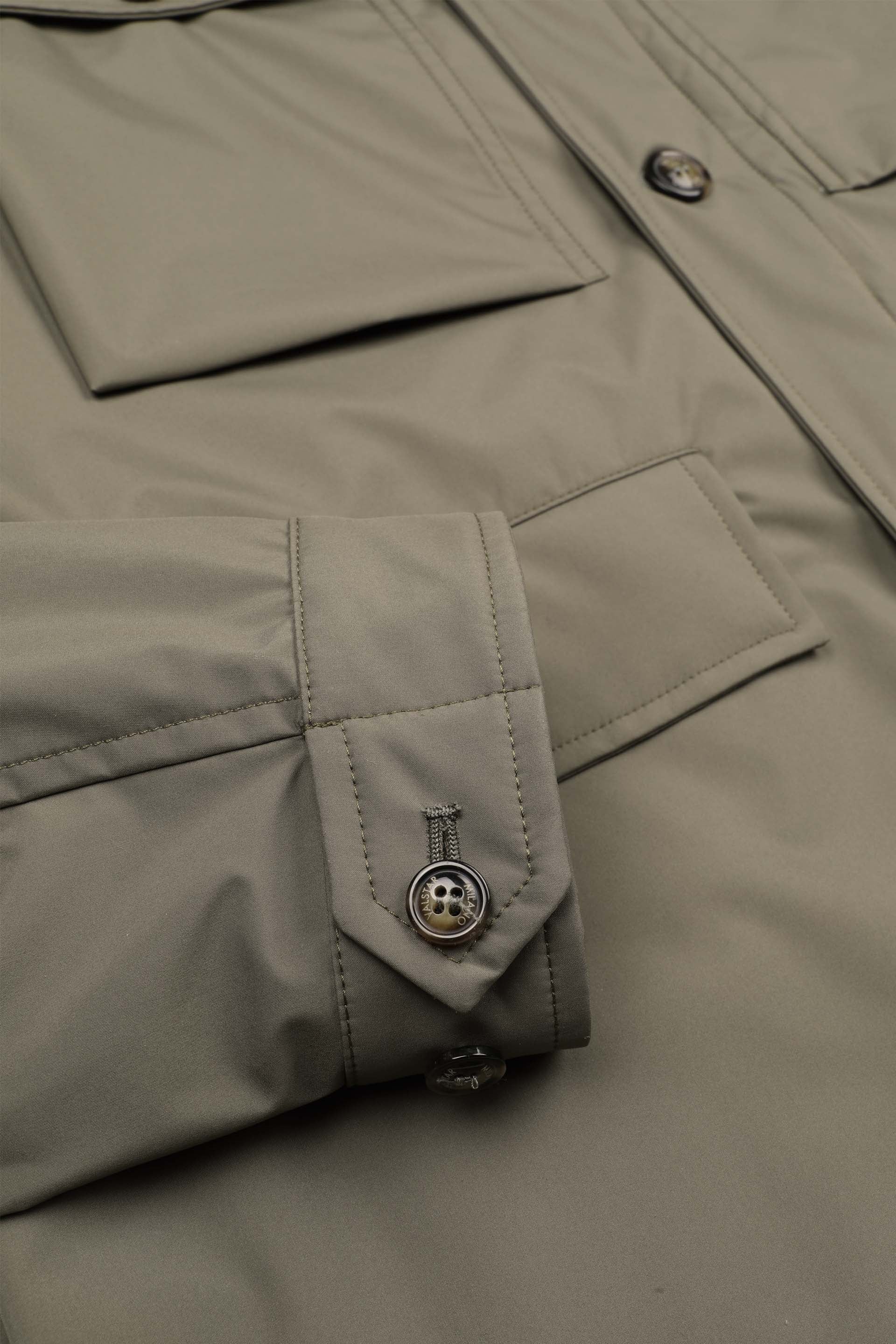 Field Jacket Harry in microfibra 3 layer waterproof, sfoderata. Verde - Cappero