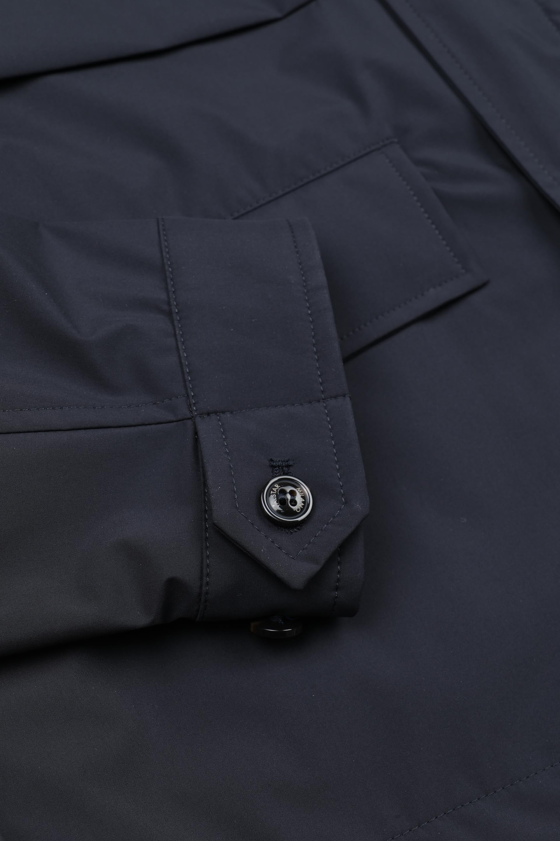 Field Jacket Harry in microfibra 3 layer waterproof, sfoderata. - Navy blue