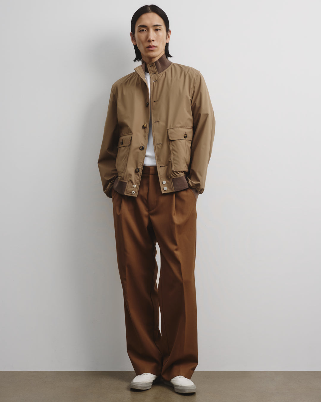 Giubbotto Valstarino Tascabile in microfibra accoppiata a 3 strati waterproof. Marrone - Avana