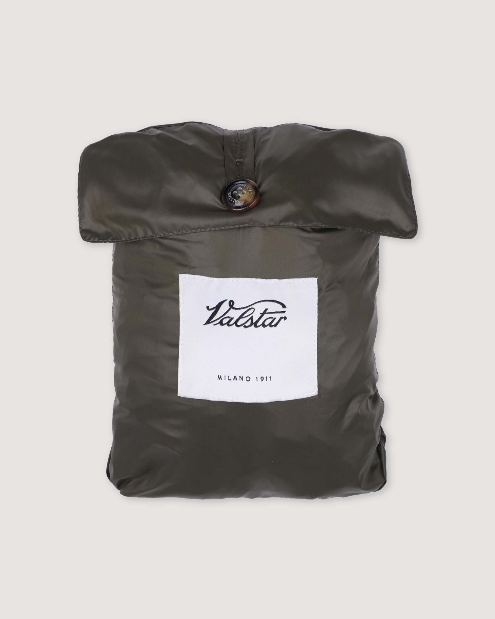 Giubbotto Valstarino Tascabile in microfibra accoppiata a 3 strati waterproof. Marrone - Avana