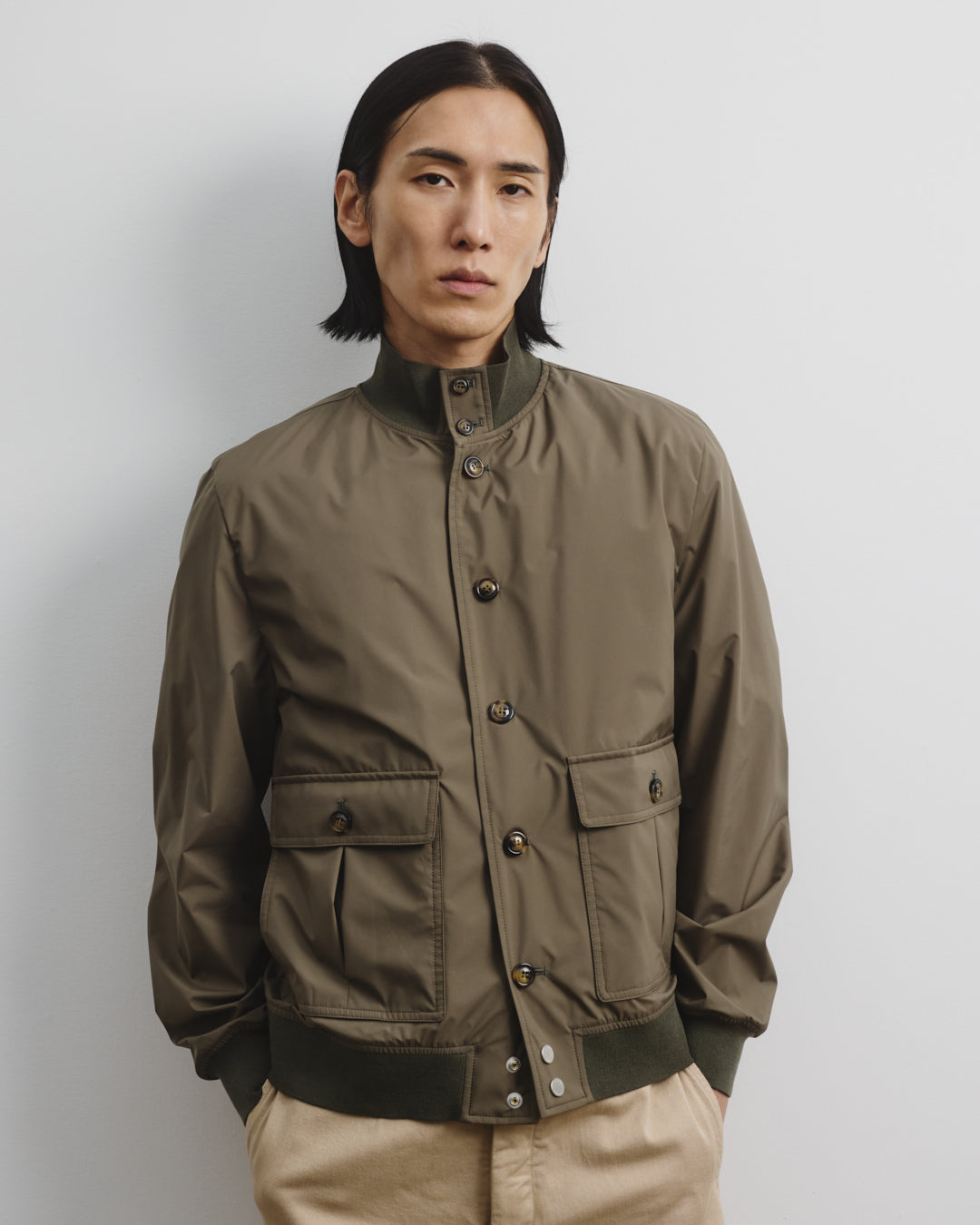 Giubbotto Valstarino Tascabile in microfibra accoppiata a 3 strati waterproof. Verde - Cappero