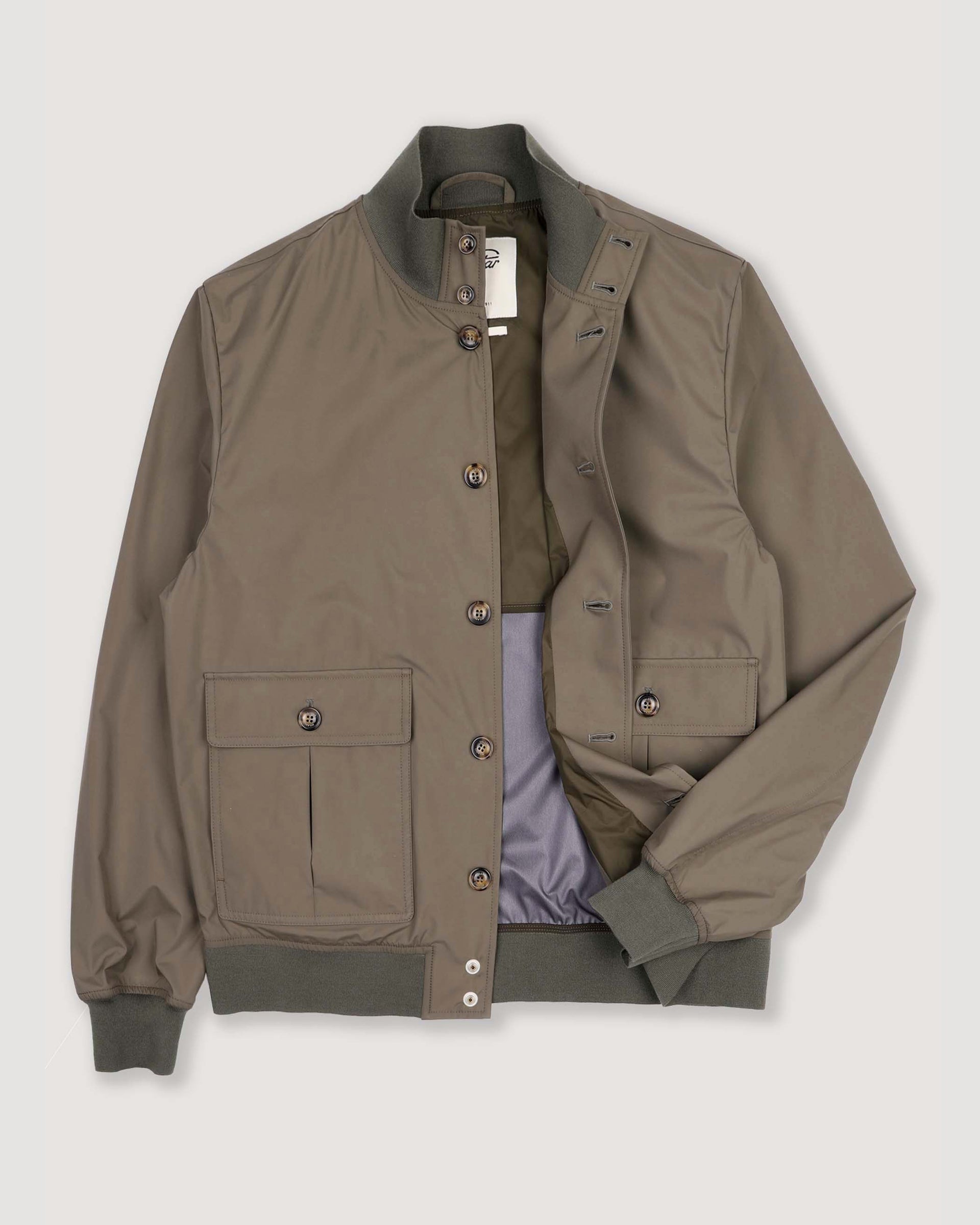 Giubbotto Valstarino Tascabile in microfibra accoppiata a 3 strati waterproof. Verde - Cappero