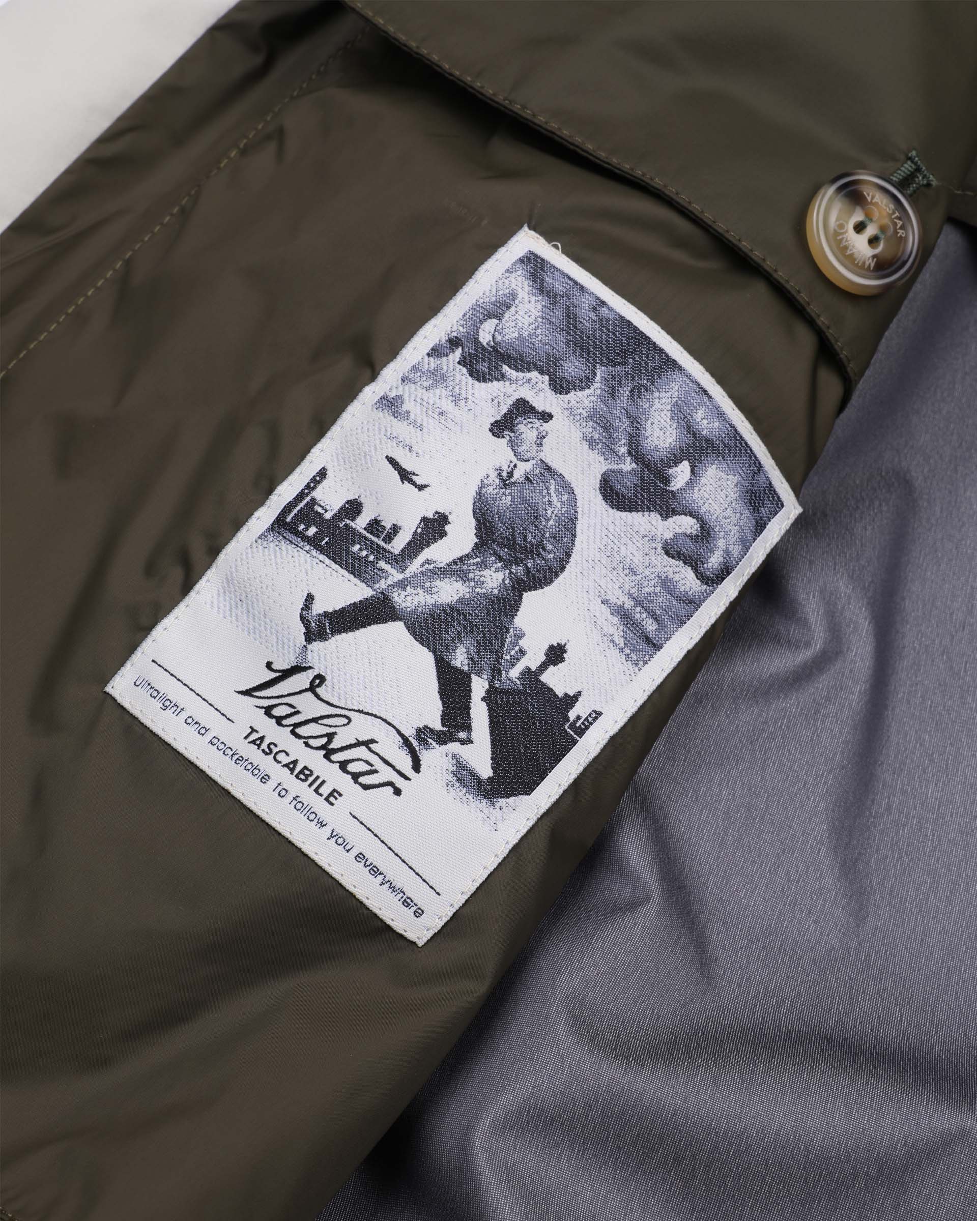 Giubbotto Valstarino Tascabile in microfibra accoppiata a 3 strati waterproof. Grigio - Canvas
