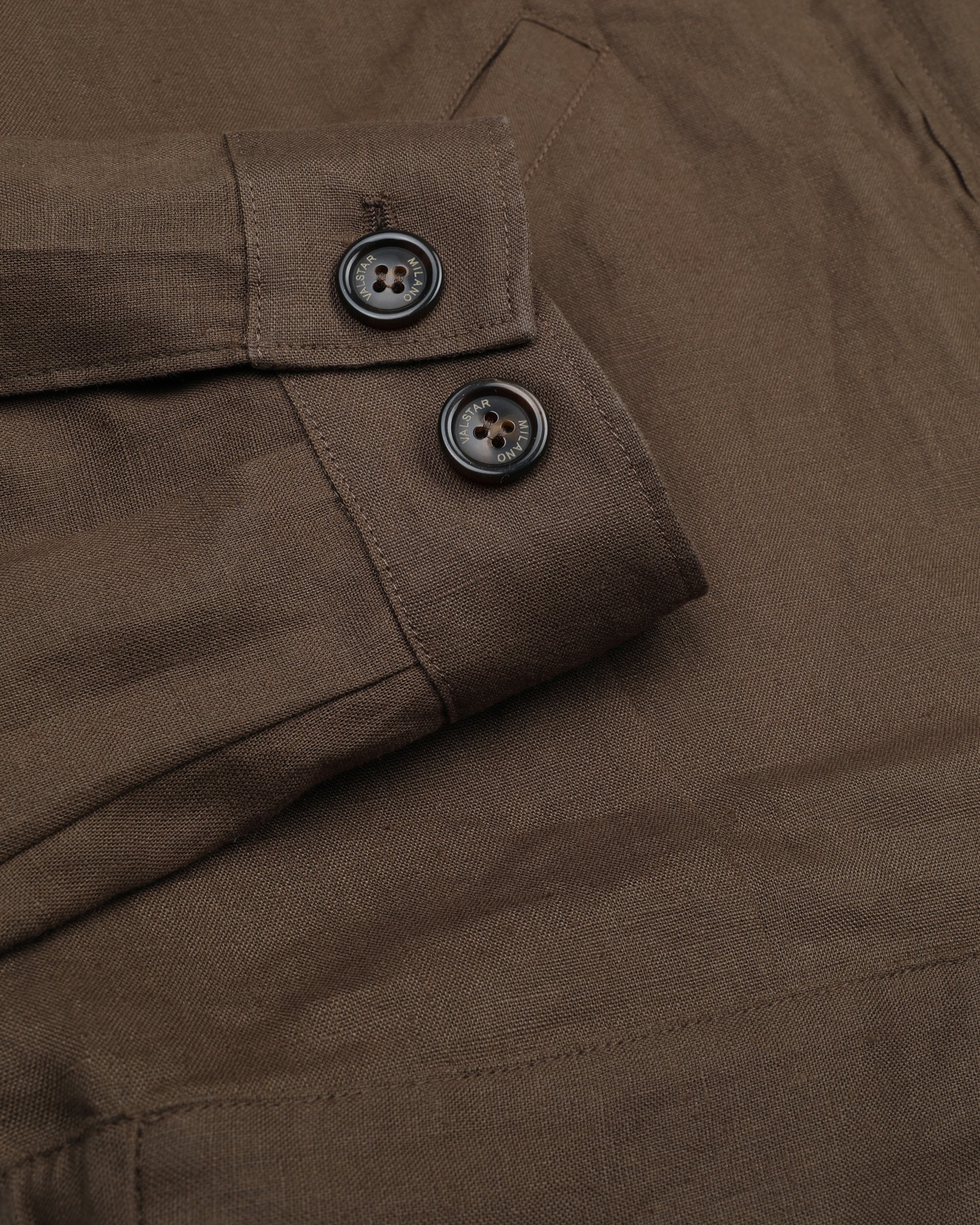 Stan bomber jacket in pure linen. Brown - Caramello