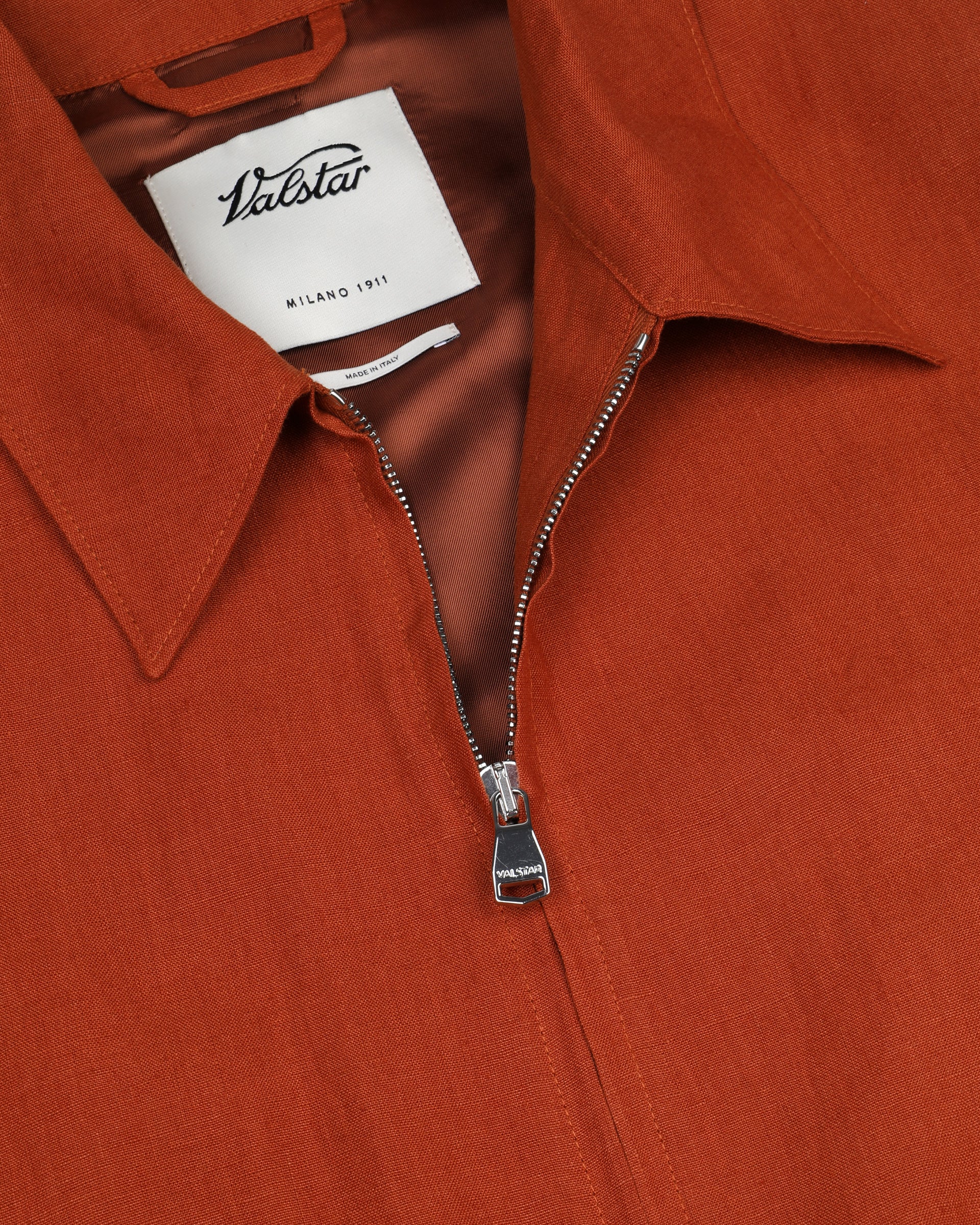 Giubbotto bomber Stan in puro lino. Arancione - Carota