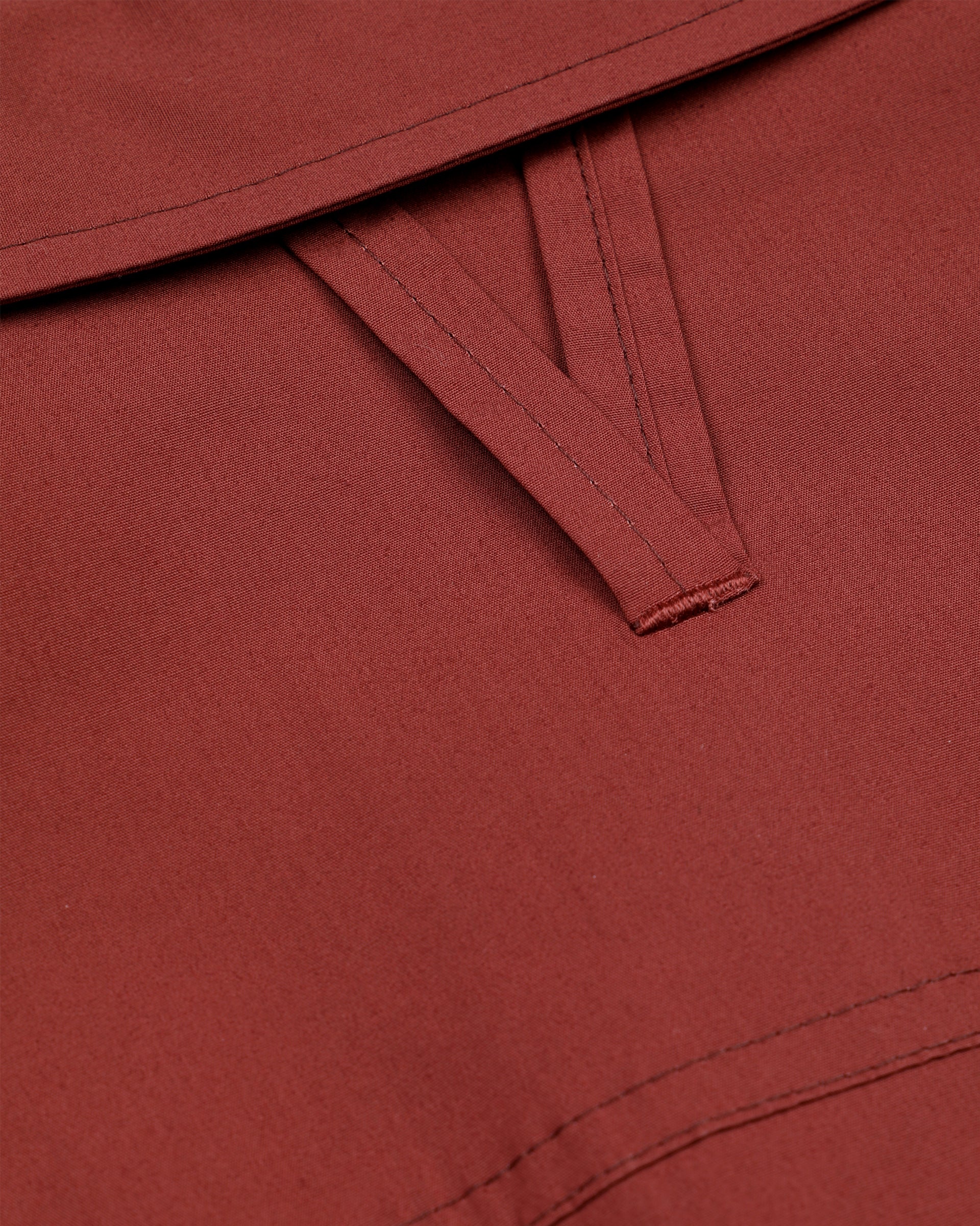 UOMO- OVERSHIRT JACKET CON BOTTONI IN TESSUTO POPELINE STRETCH, SFODERATO - Ruggine