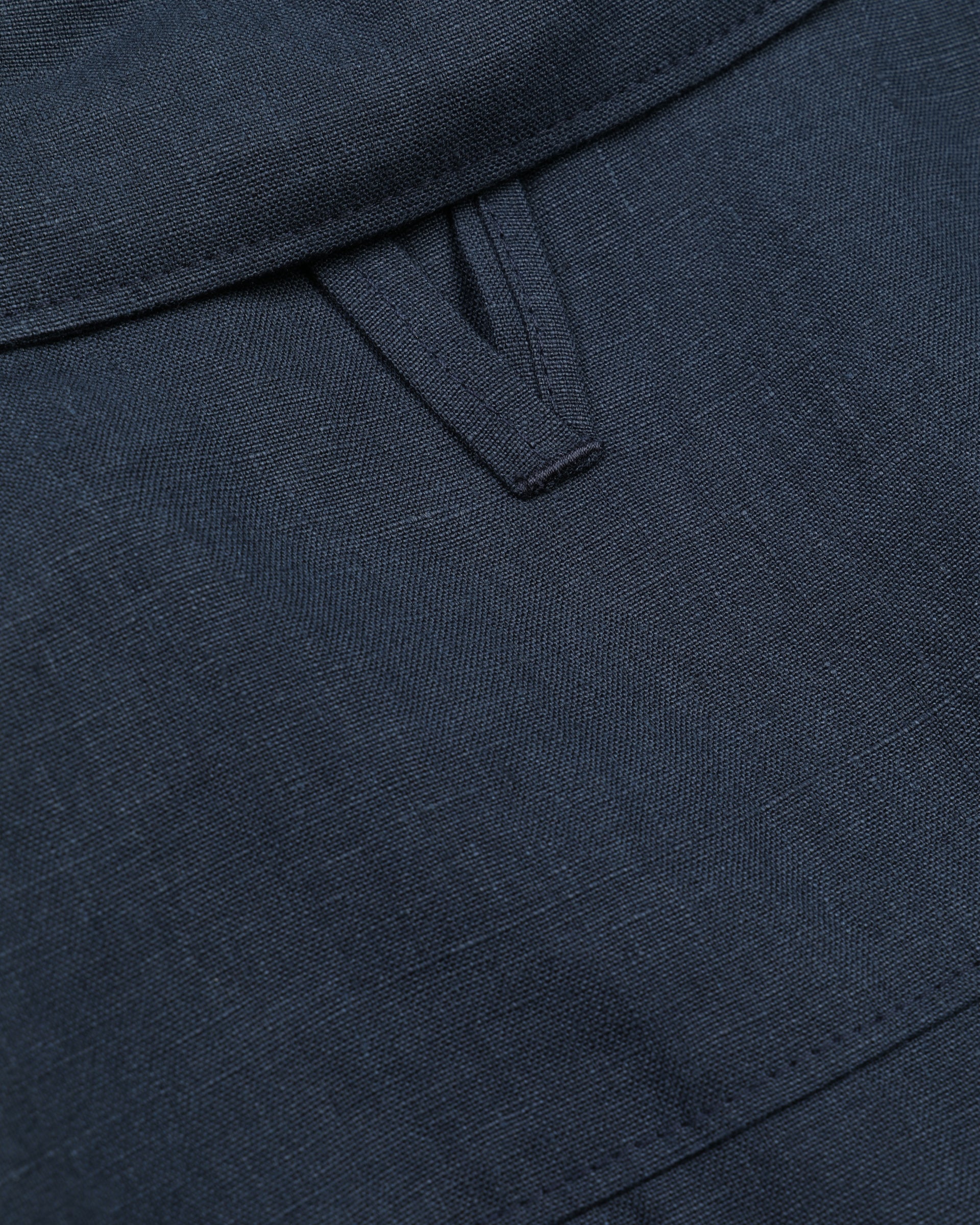 UOMO- OVERSHIRT CON BOTTONI IN TESSUTO LINO TINTO PEZZA, SFODERATA - Blu notte