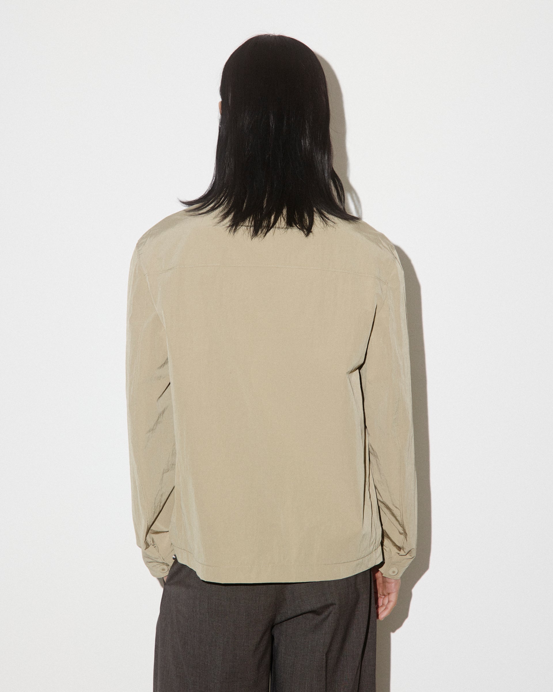 Coach jacket Potter in cotone-nylon manopesca water repellent. Beige - Sabbia