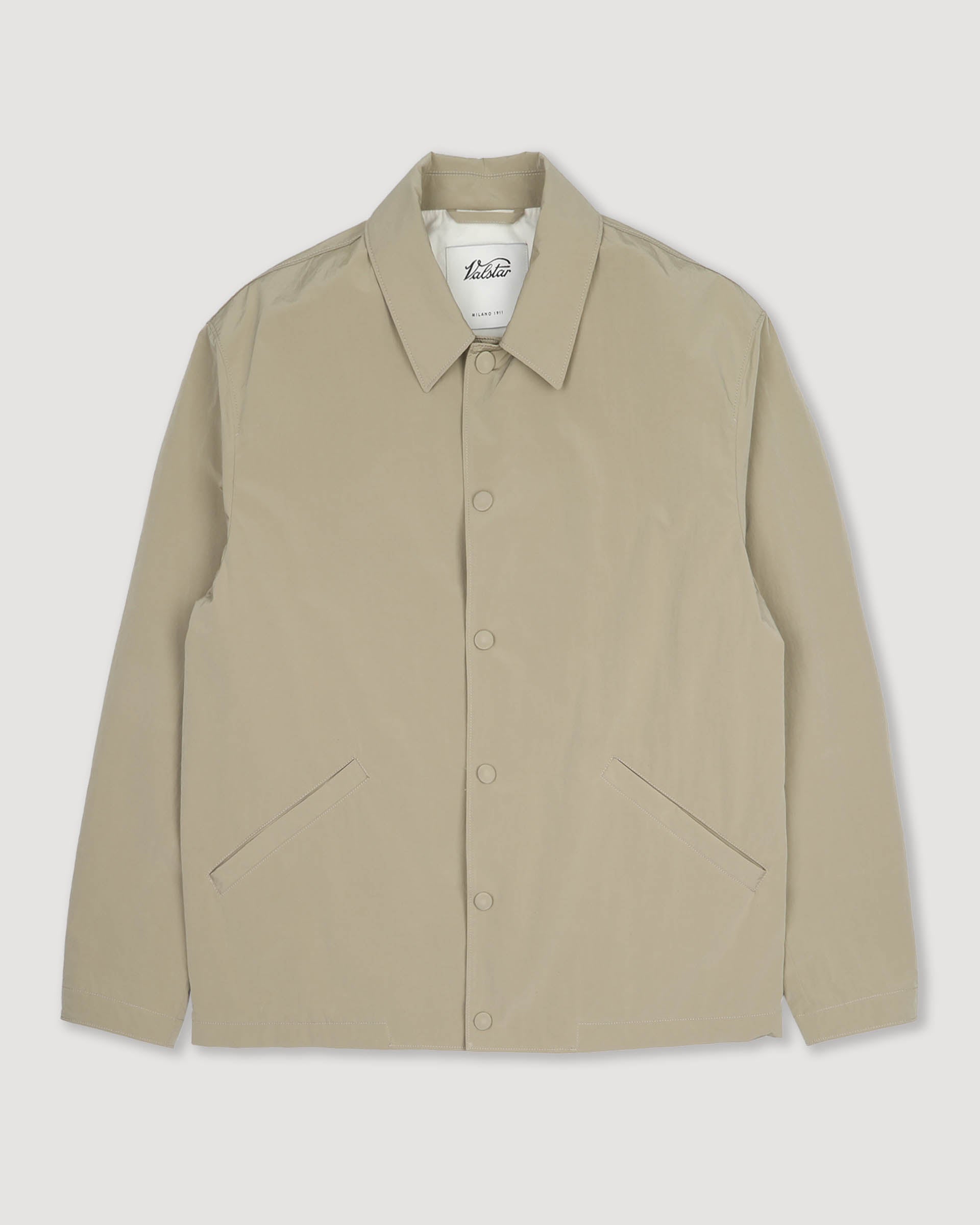 Coach jacket Potter in cotone-nylon manopesca water repellent. Beige - Sabbia