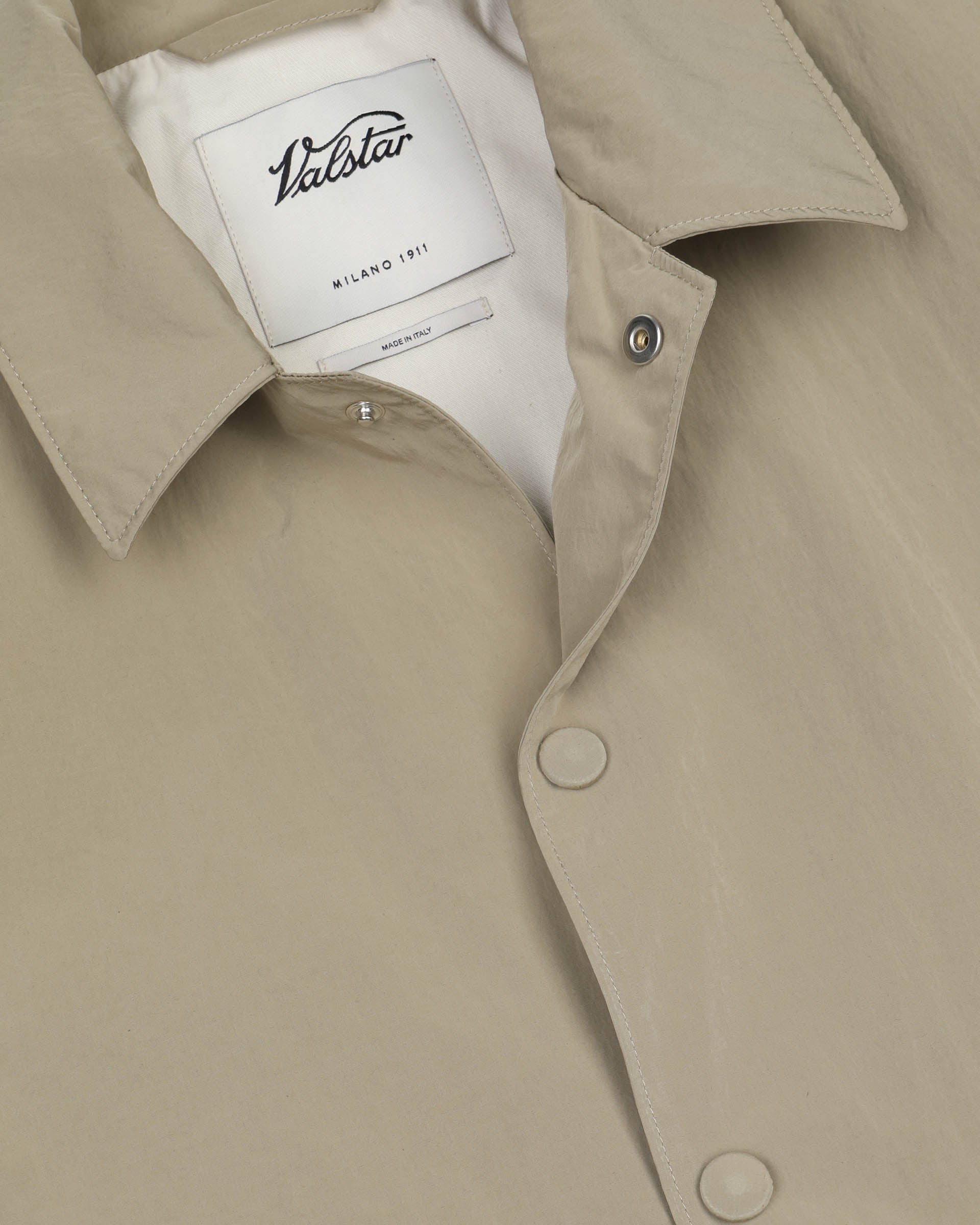 Coach jacket Potter in cotone-nylon manopesca water repellent. Beige - Sabbia