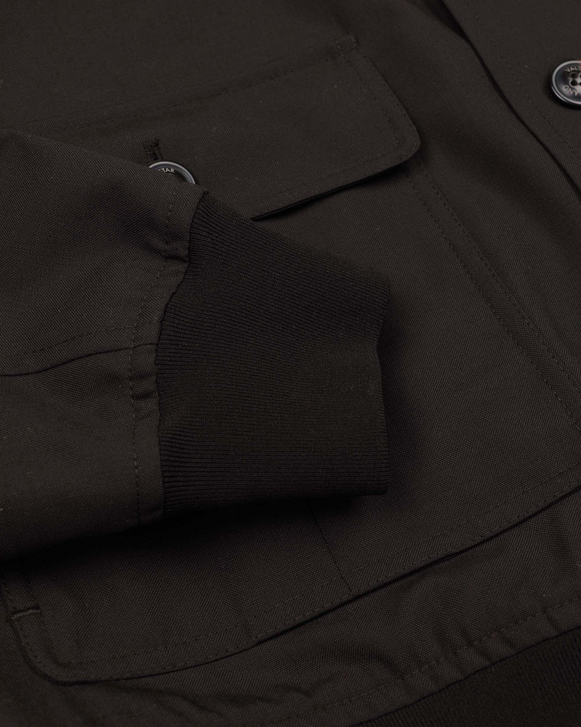 Giubbotto Valstarino in tessuto fresco lana di pura lana vergine. Marrone - Ebano