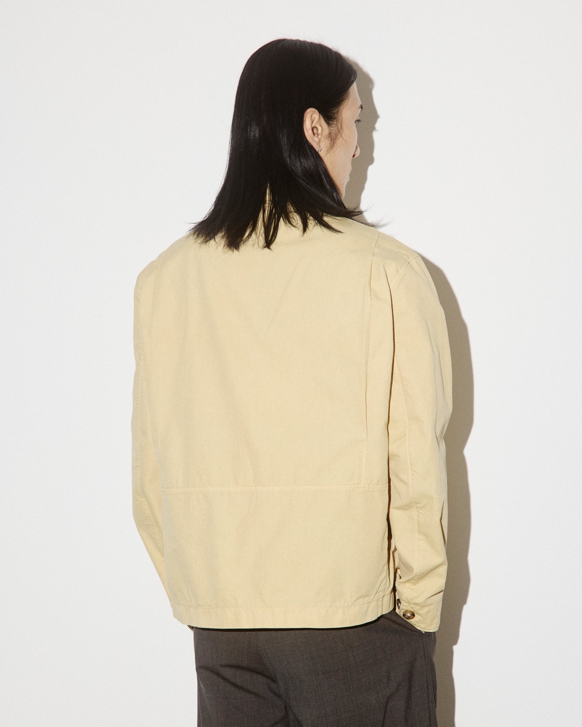 UOMO- GIACCA CON BOTTONI E TASCHE A TOPPA , IN TESSUTO CANVAS DI COTONE, SFODERATO, TINTO CAPO - Propoli