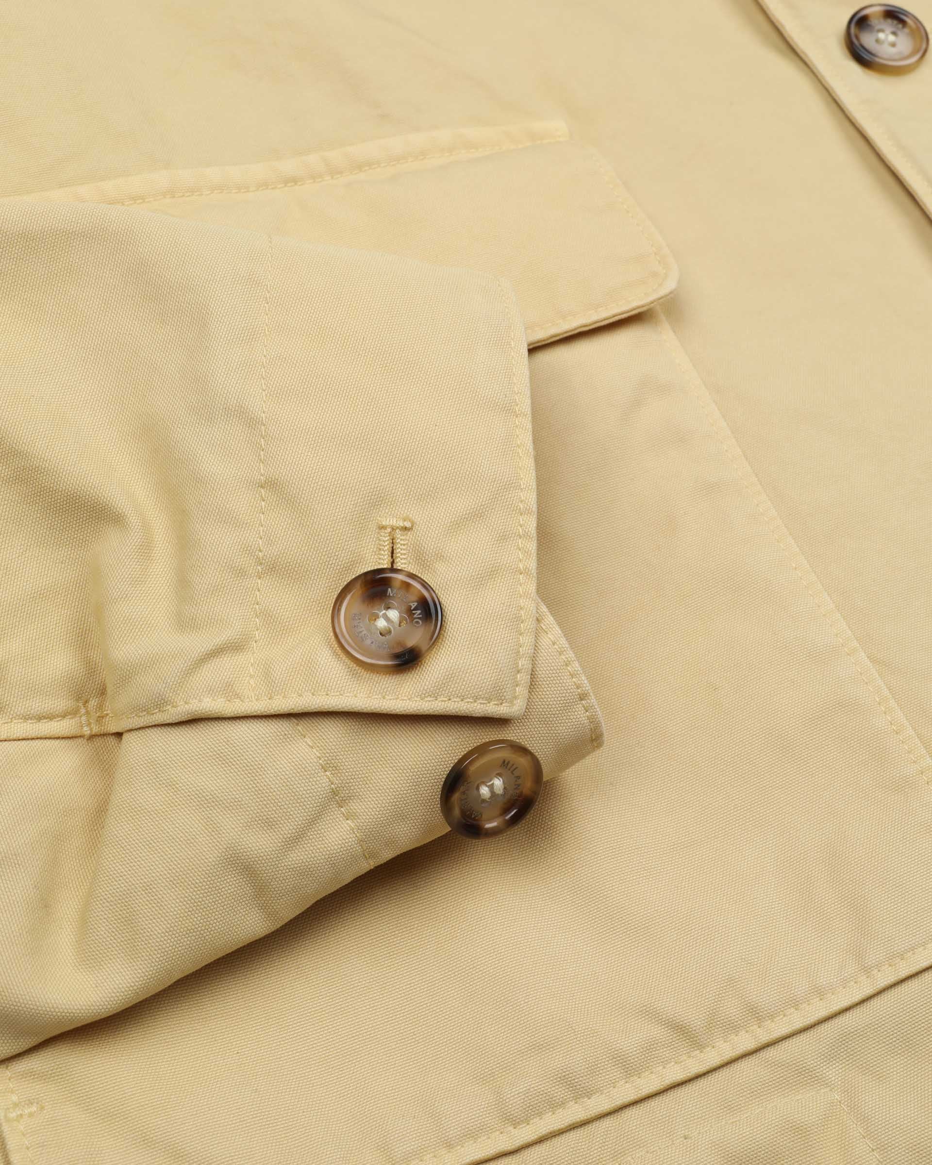 UOMO- GIACCA CON BOTTONI E TASCHE A TOPPA , IN TESSUTO CANVAS DI COTONE, SFODERATO, TINTO CAPO - Propoli