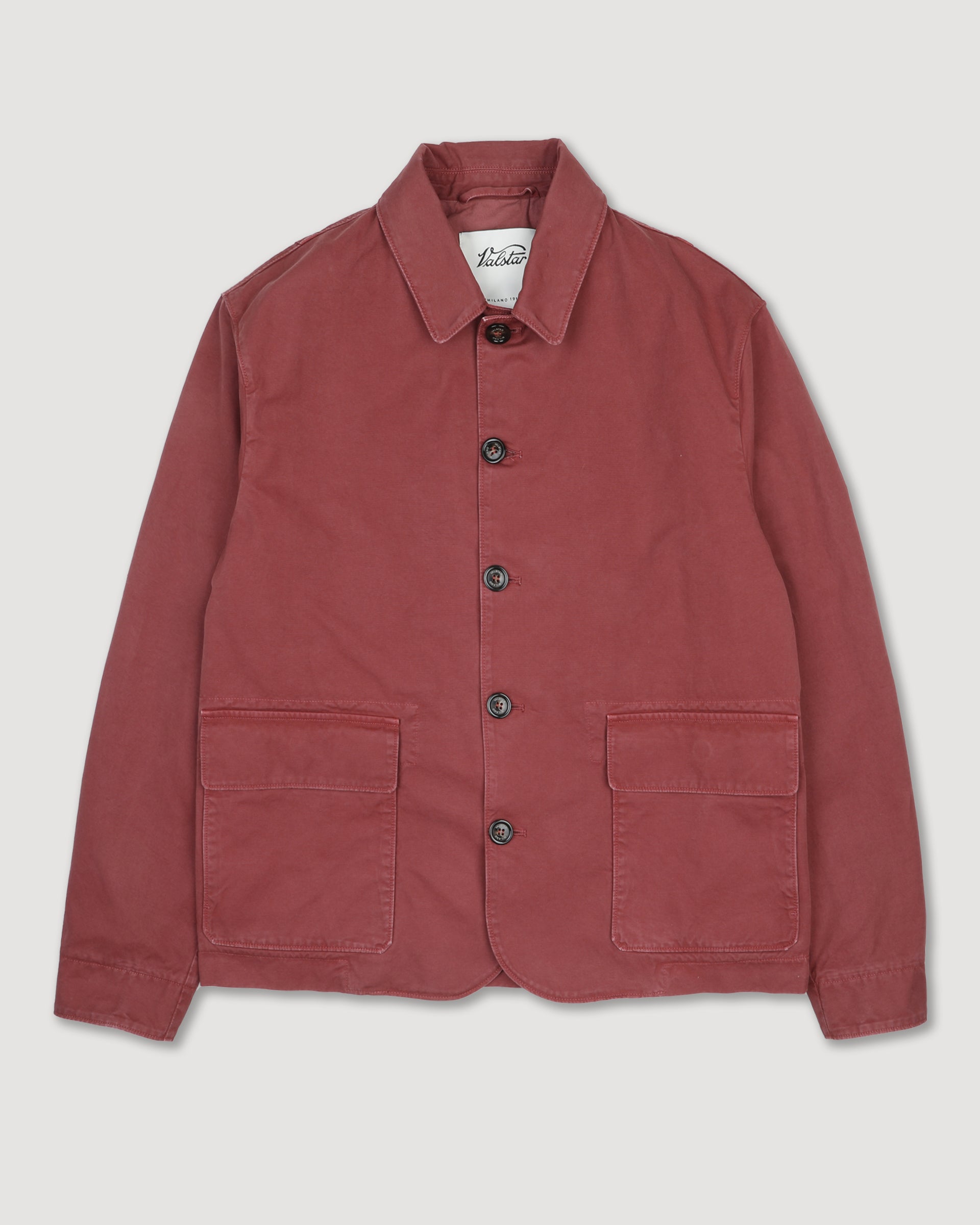 Giubbotto Nils in canvas di cotone manopesca. Rosso - Tabasco