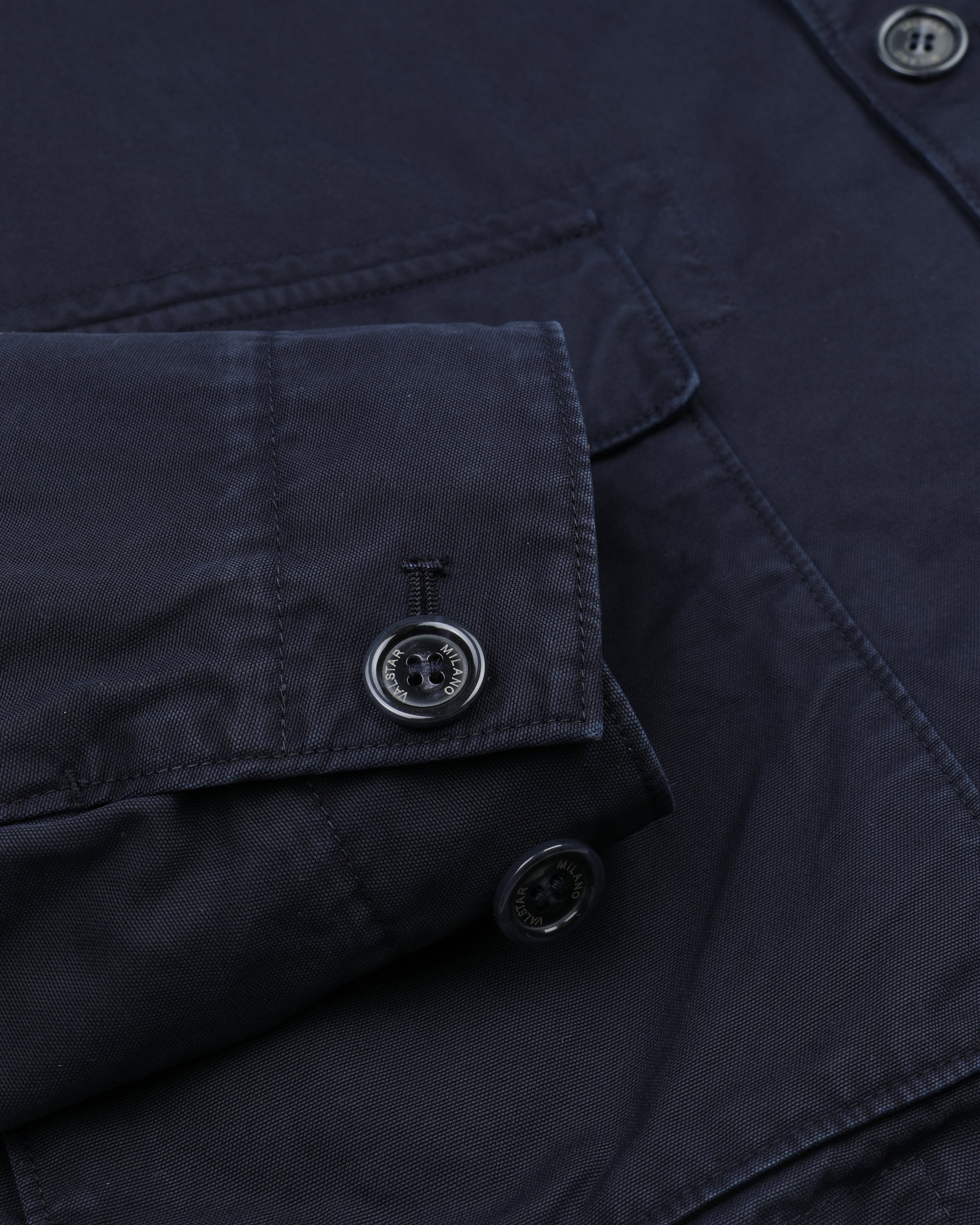 Giubbotto Nils in canvas di cotone manopesca - Blu