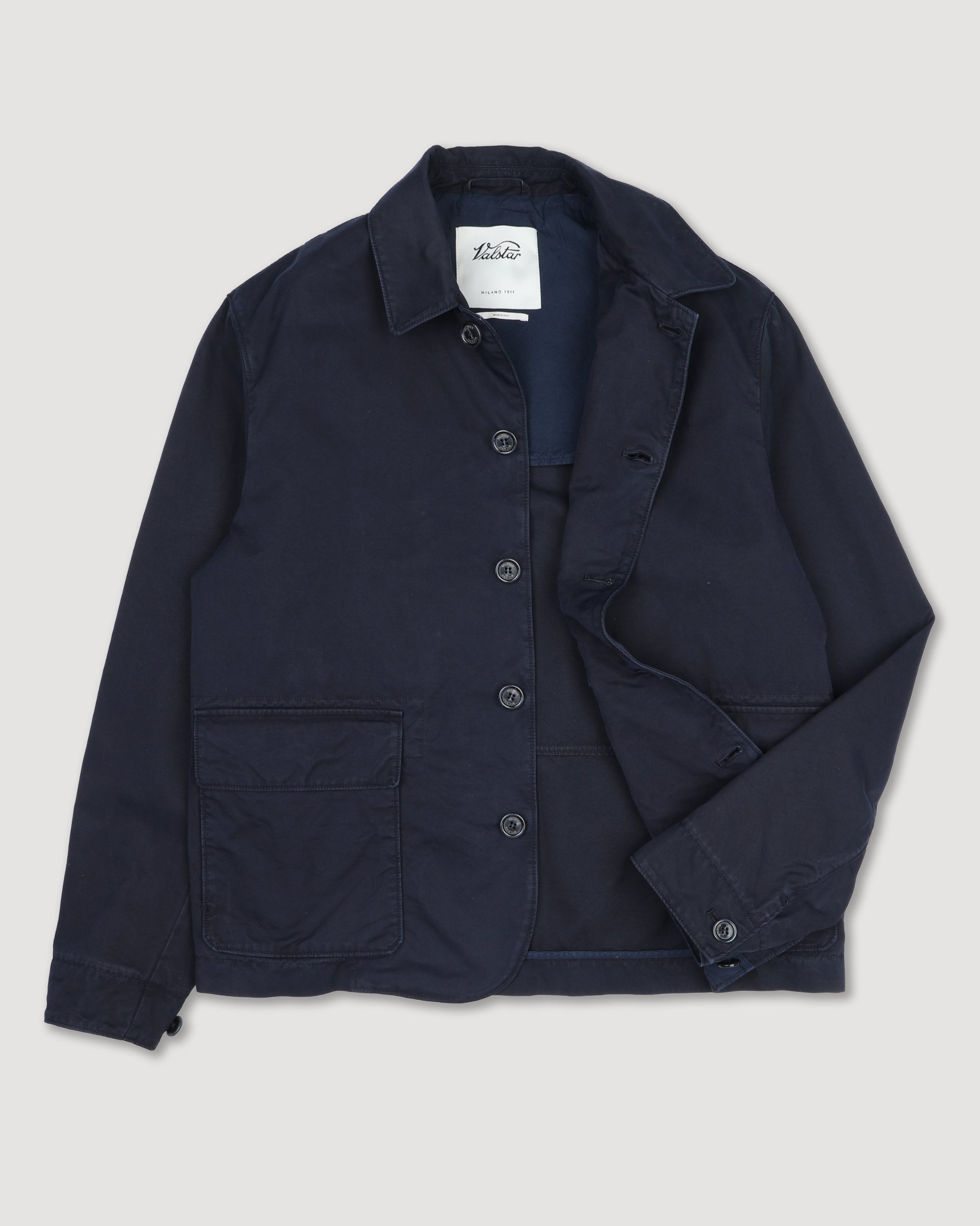Giubbotto Nils in canvas di cotone manopesca - Blu