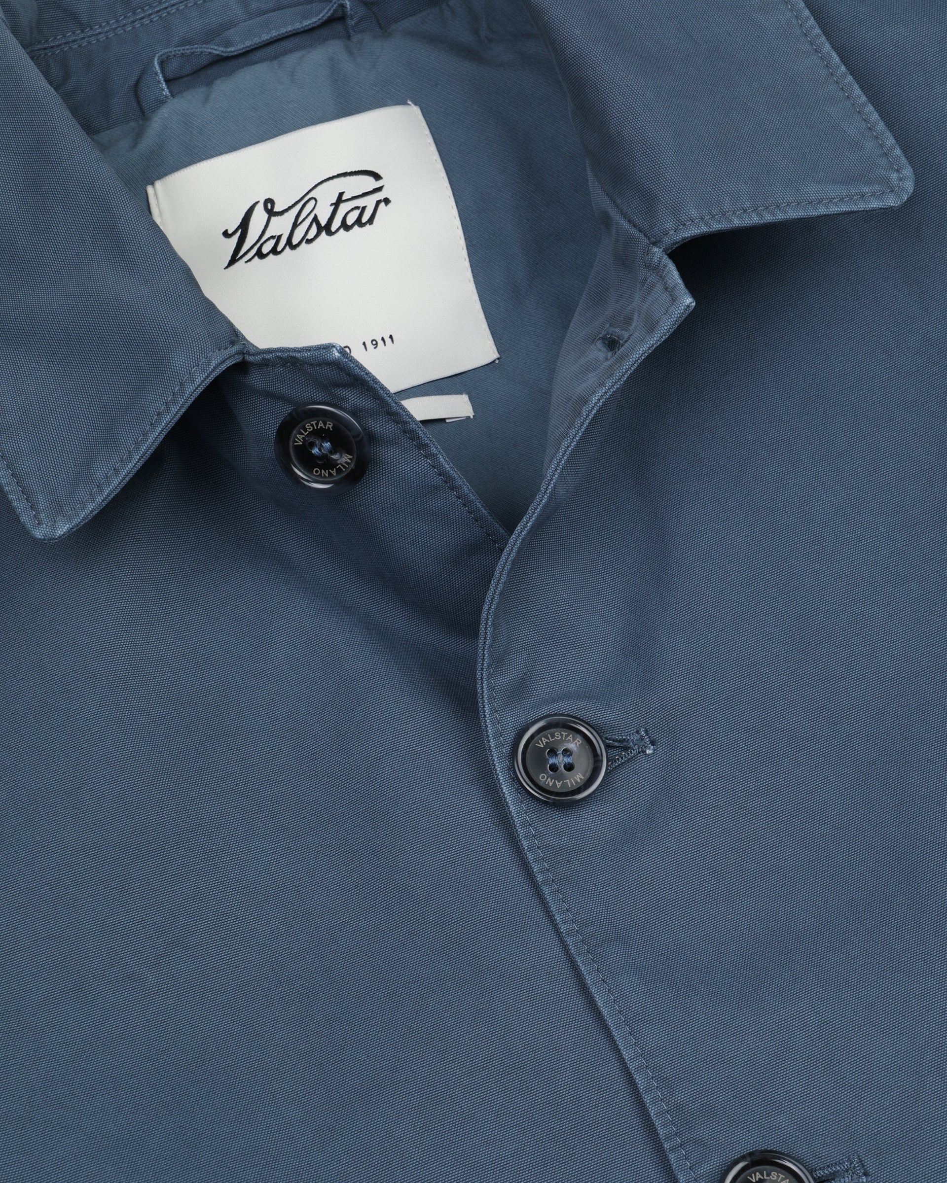 Giubbotto Nils in canvas di cotone manopesca. Blu - Balena